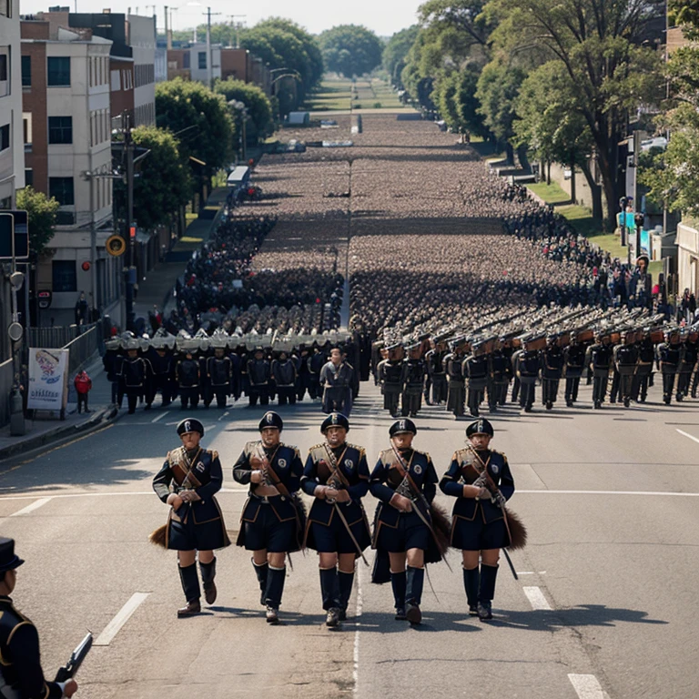 A great, glorious army marching