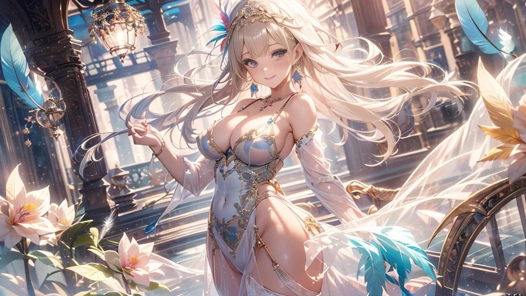 過去最高のmasterpiece、beautiful美しさ, 3D two-dimensional, rich, blonde, skirt, stockings, high heels, star、(Highly detailed CG Unity 8K wallpaper),(masterpiece), (最高quality), (超be familiar with), (best work),(best shadow), (sharp eyeliner, eye shadow, fine eye:1.1), (超High resolution,realistic,最高quality,realistic),(8K,RAW photo,最高quality,star),mature woman、sensual curves、huge breasts、thighs、bubble、お尻のmasterpiece, 最高quality, 超be familiar with, full body shot, mature woman, beautiful mature woman, nightgown and underwear, enchanting smile, thick lips, Chubby lips, blush, looking at the viewer, provocative expression, beautifulhair型, cleavage, Plump、curvy hips、attractive face、sexy lingerie、an inviting gaze、Expression of emotions、Lewd underwear、(((erotic see-through lingerie set)))、Standing position、gorgeous accessories 、big breastsの女性, bare shoulders, 金色のhair, colored feather, metal ornaments, colored flowers, particle, light, (masterpiece, 最高quality, 最高quality, official art, beautiful and aesthetic:1.2), (1 girl:1.5), 非常にbe familiar with,(fractal art:1.1),(colorful:1.1)、(flowers:1.3),most detailed,(zentangle:1.2), (dynamic pose), (abstract background:1.3), (shiny skin), (lots of colors :1.4), ,(earrings:1.4), (feather:1.4),masterpiece, 最高quality, 超be familiar with, 30~40 years, full body shot, beautiful 、さまざまなhair型，gold headband，plump breasts，beautiful，greek clothing，Tulle covers the breasts，perfectly proportioned, detailed clothing details,marble，god statue，cinematic lighting, film grain, 8K, masterpiece, 超be familiar with, high detail, 高quality, High resolution,(((NSFW:1.2)))、exposed chest、Openwork decoration，(((see through dress)))、(((解剖学的に正しいbody))) , 最高quality, 超be familiar with, (((Lewd underwear)))、raise your butt, from below, (((R-18)))、thighs, big breasts, Are standing, cowboy shot, blush, (((1 girl))), (masterpiece:1.3), (High resolution), (8K), (非常にbe familiar with), perfect face, Nice eye and face, (((最高quality))), (超be familiar with), detailed face and eye, (alone), beautifuleye,(((sexy pose)))、(((整ったbig breasts)))、((beautiful eye))、luxury、(((超High resolution)))、(((detailed description)))、(((ぽっちゃりbody型)))、(((解剖学的構造に一致したbodyの部位)))、beautiful長いまつ毛、バランスのとれたbody型,2 feet、Just the right size for your legs and arms、Fishnet tights、glamorous、(((Clear white and black eye)))、lipstick、Sparkling、(Undistorted face, eye, body)、jewelry、gem、(長くカールしたbeautifulまつ毛)、(((バランス良いbeautiful胸)))、(transparent, Exquisite skin:1.2)、(((完璧なglamorousボディー)))、actress face、Super beautiful、Cute smile、Healing beauty、Flower shower、完璧なeye、realistic depiction、Super sexy、glossy、Glamorous、double eyelids、Good dark makeup、makeup、ぼやけていないeye , expensive_quality, expensive_solve, masterpiece*I wore, whitespace, colorful, 1 girl, alone, white_hair, prism hair, [pink|green] eye, gradient eye, multicolored eye, shine eye, shine, Sparkling, shine white particles, Alone、one shot、adorable、Plump、Glossy and exquisite skin、はっきりしたeye鼻立ち、realistic eyes、whiteい肌, real human skin, (be familiar with), oval face, pore,  (8K, Raw photo, realistic: 1.4), one girl,  (Gentle and Goddess-like Eyes) happiness: 1.2), (lip gloss, eyelash, gross face, 最高quality, 超High resolution, wide lighting, natural shading)