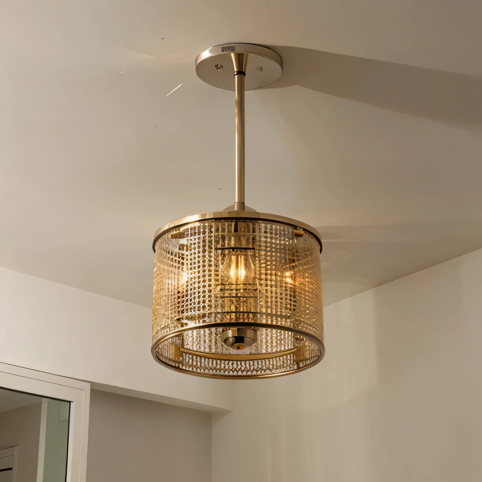 Ceiling Light standing next to the fixture