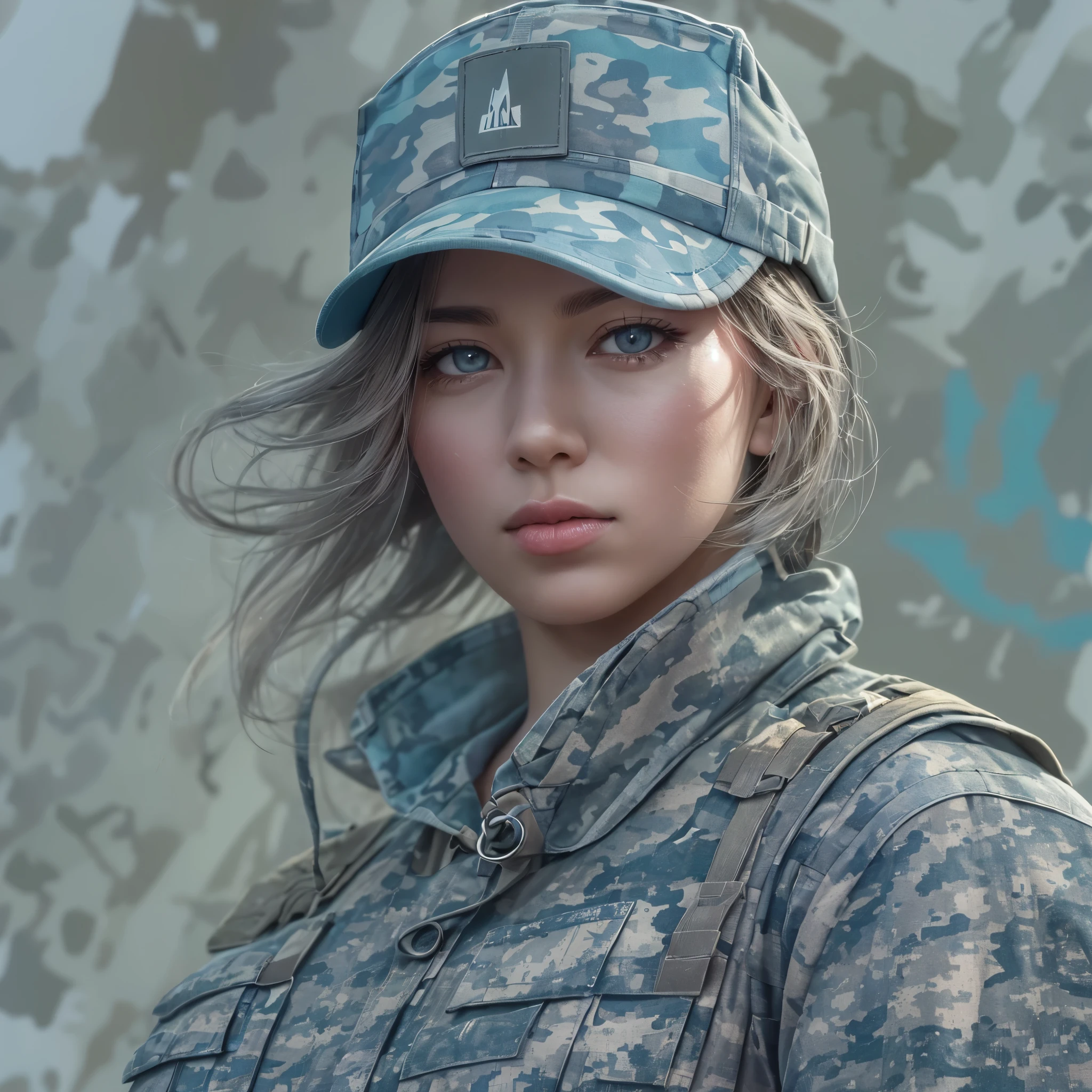 (1 girl, full height), solo, military girl-mercenary of the 21st century, in full modern realistic army ammunition, anatomically correct, realism, super realism, hyperrealism masterpiece, super details, super detailed ammunition, super detailed military uniform, Action painting, high detail, Color Field painting, super detailed facial features, super detailed hands, super detailed physiology, drop shadow, glowing light, ray tracing, Sony FE GM, 16k, best quality, higher, super detail, anatomically correct, textured skin.