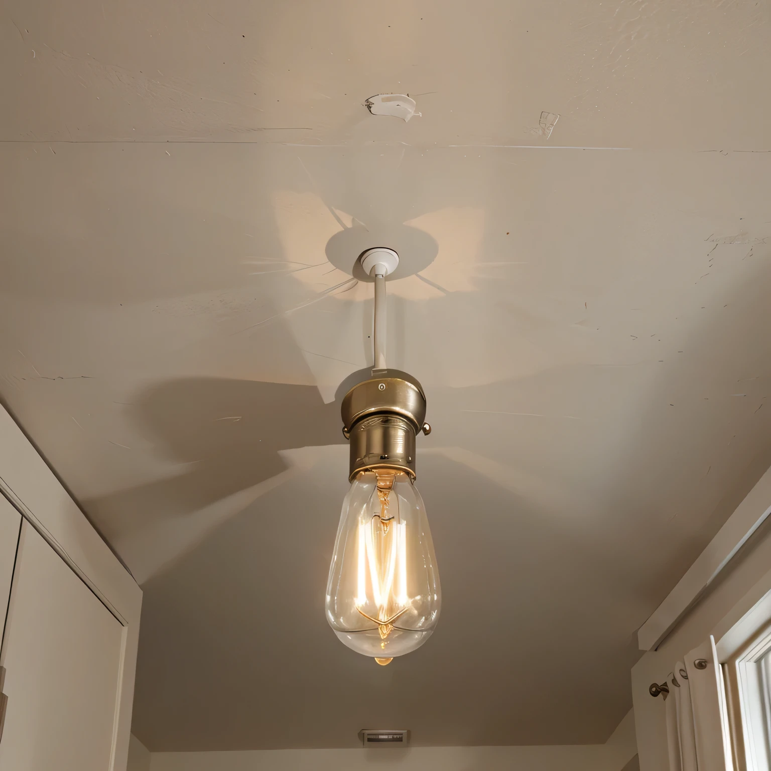 Ceiling Light  installing the light bulb and Ballast
