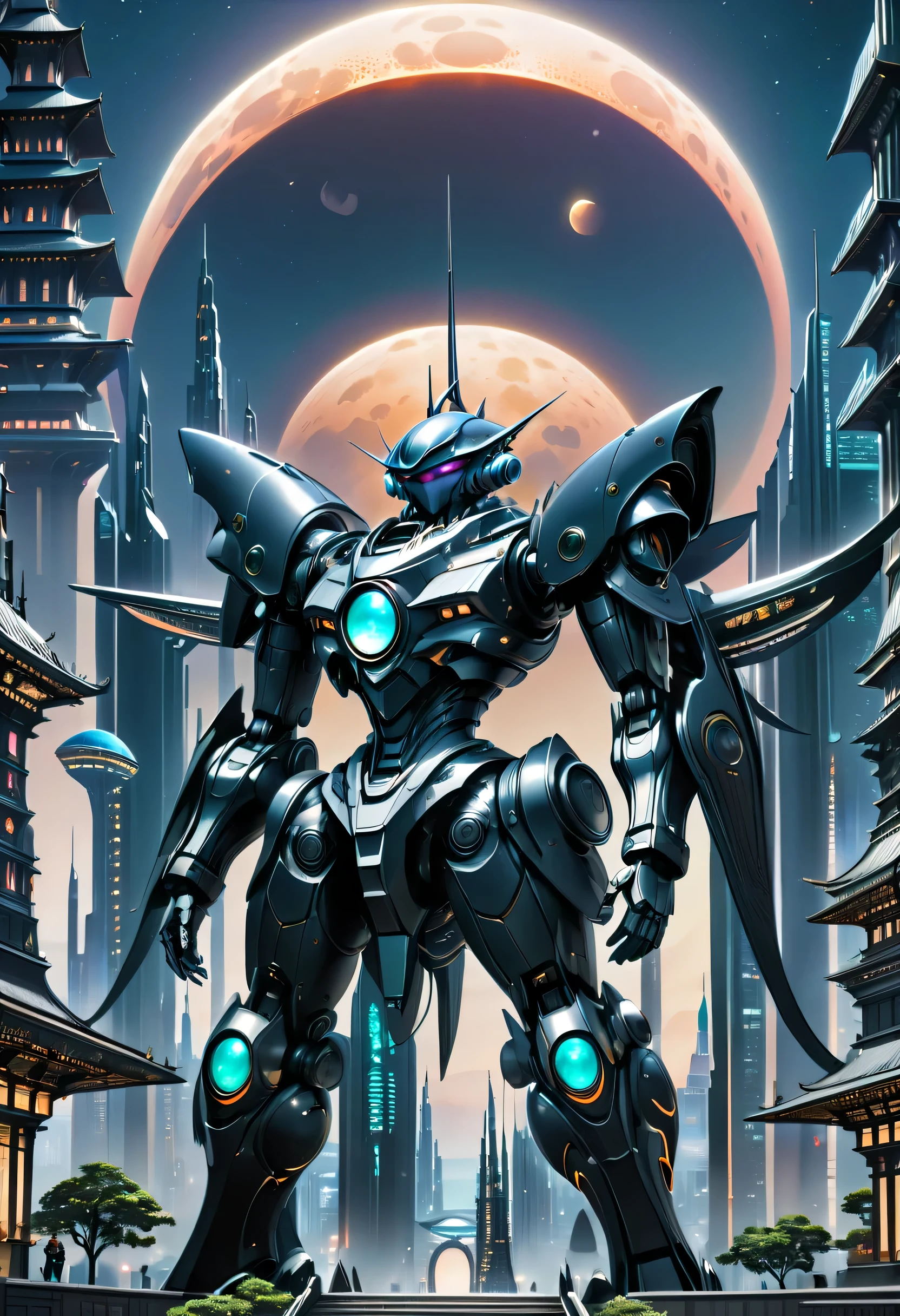 futuristic city with futuristic architecture and a moon in the sky, huge futuristic temple city, beautiful city of the future, futuristic setting, futuristic space port, futuristic valley, otherwordly futuristic city, futuristic palace, in fantasy sci - fi city, an alien city, alien futuristic city, sci fi city, city of the future, futuristic alien city, futuristic utopia