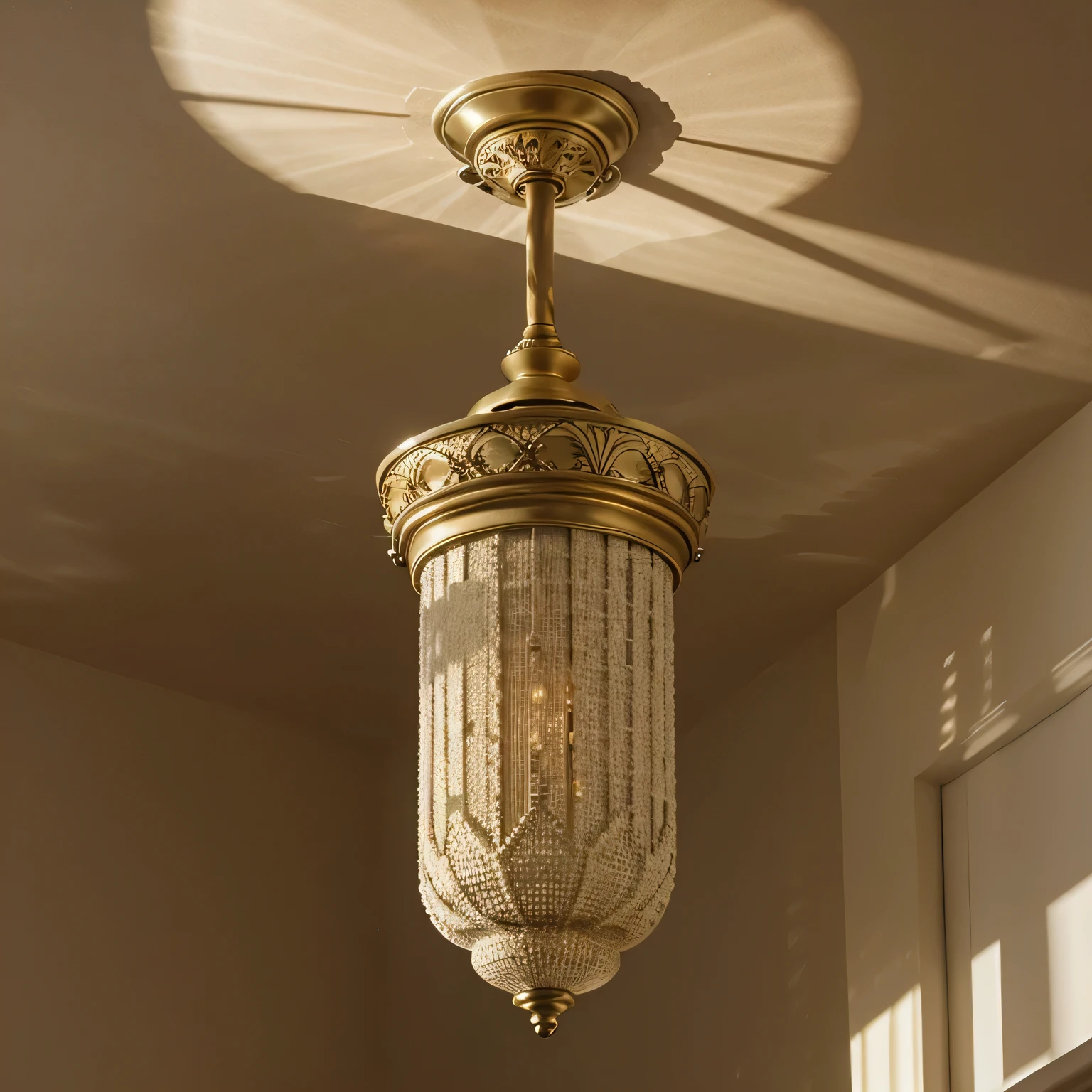 Ceiling Light attaching the Decorative Finial and Shade