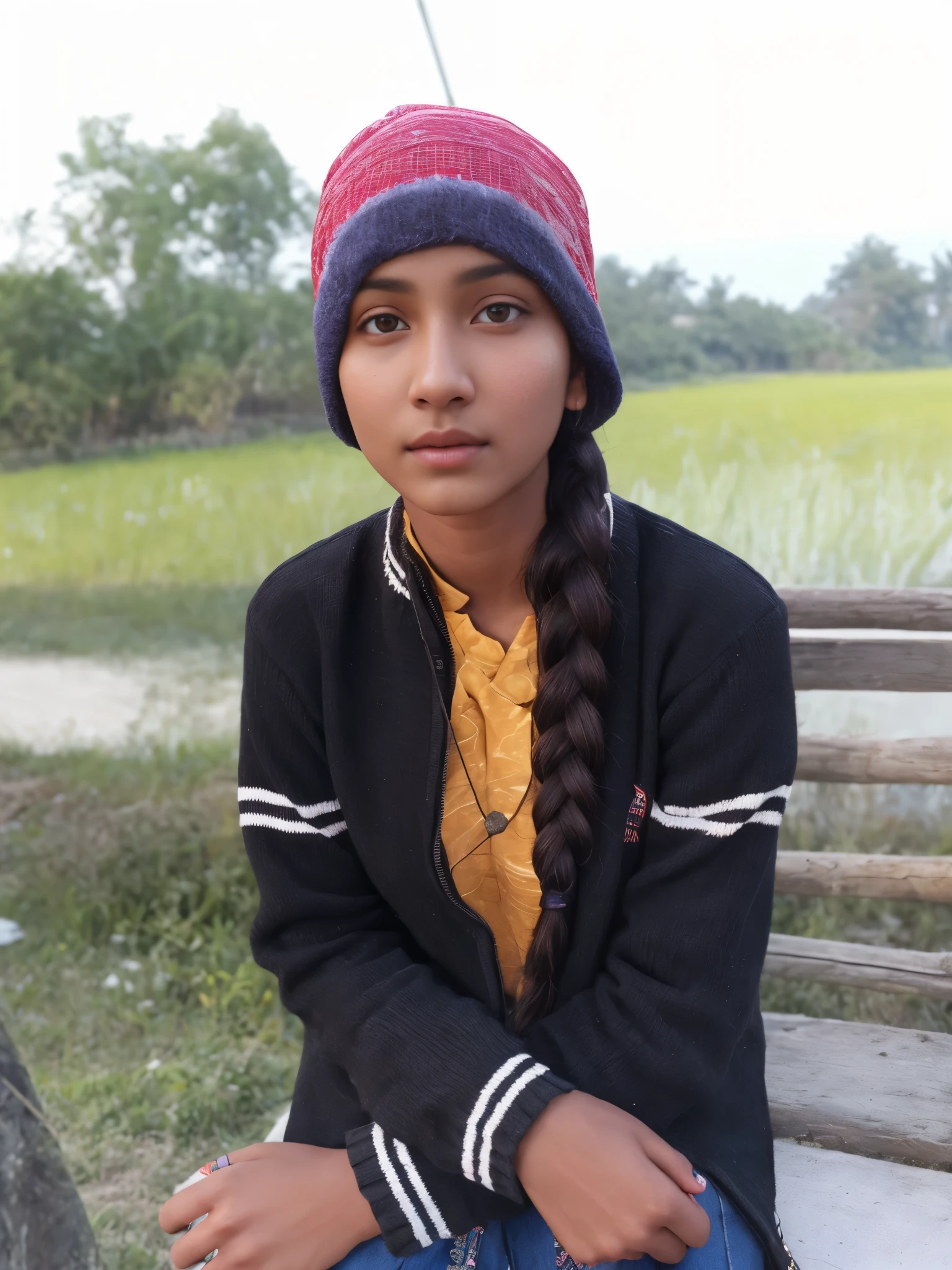 young Indian girl, 18-year-old, red top, gentle lighting, intricate facial details, flawless complexion, top-notch 3D rendering, hyper-realistic, shot on Indian road. photorealistic digital art trending on Artstation 8k HD high definition detailed realistic, detailed, skin texture, hyper detailed, realistic skin texture, armature, best quality, ultra high res, (photorealistic:1.4),, high resolution, detailed, raw photo, 400 camera f1.6 lens rich colors hyper realistic lifelike texture dramatic lighting unrealengine trending on artstation cinestill 800.look like a real face. 