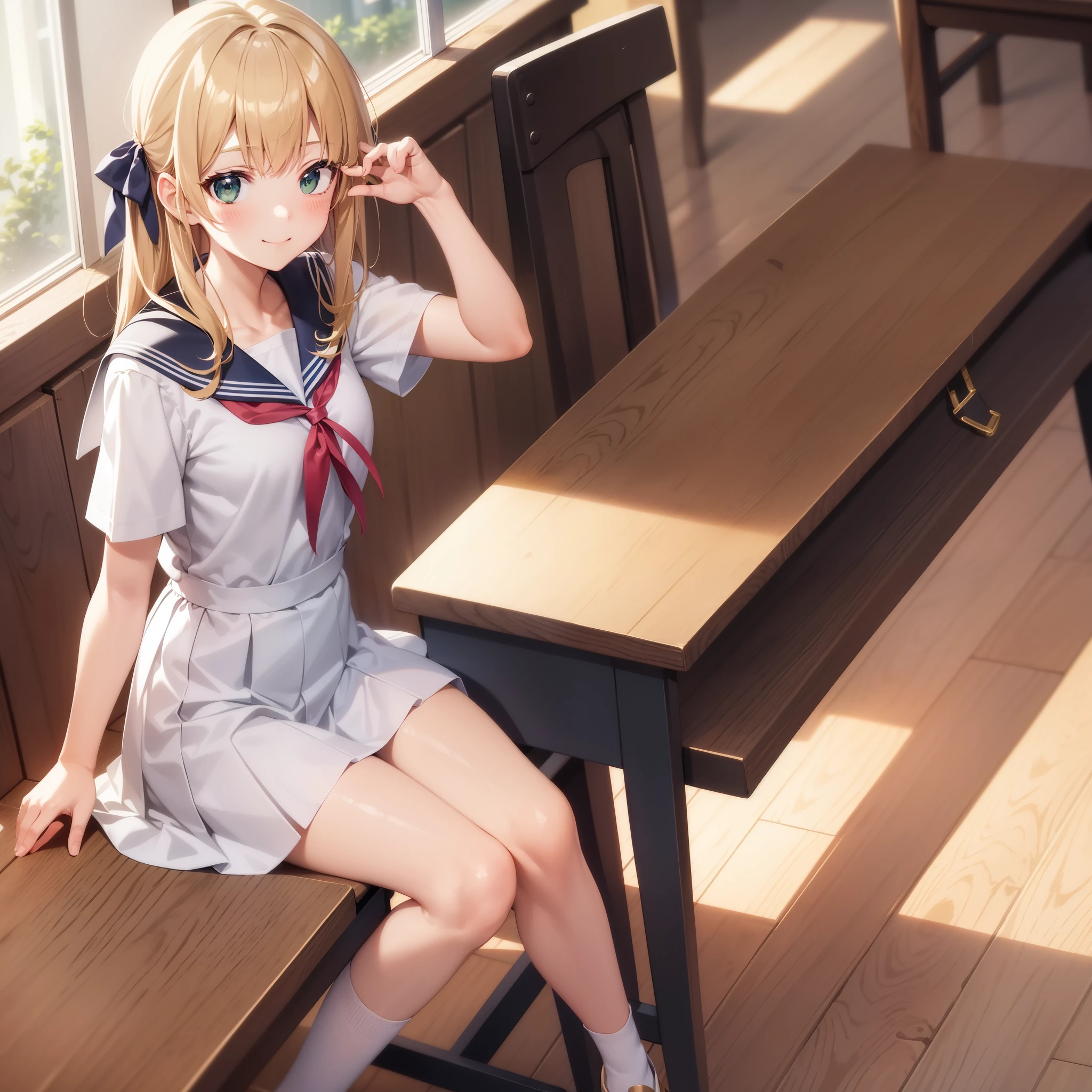 {{{{pee}}}, {{{{pee leaked}}}}, {{{pee in panties}}}, hold the crotch, girl, teen, damp, steam, panicked, classroom, school uniform, woman, Because she needs to pee, she can't sit still, loli