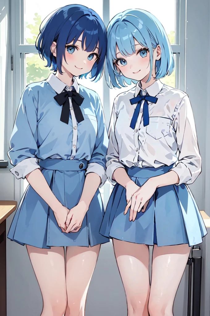 (8k, 最high quality)、Ultra-high resolution、Adorable、最high quality, beautiful, Absurd beauty,Ultra-high resolution、Bright blue hair、blue eyes、 girl、Small breasts、Braided half bob hair、uniform、Me in a knitted cardigan、 girl、Looks about 、Petan Musume、In the classroom、 (cryin) ,Cute Characters, Most detailed, high quality、(missionary, 1boy, penis, lying, vaginale, ass pov, spread legs, sex, nsfw)、nose blush、steam、Oblique angle、Shiny Hair、非常に細かくてbeautiful明るい目、be scared、非常に精細でクリアでbeautiful顔, Being stripped of clothes、No clothes、Slender body、Awards, Anatomically correct、((Scared))