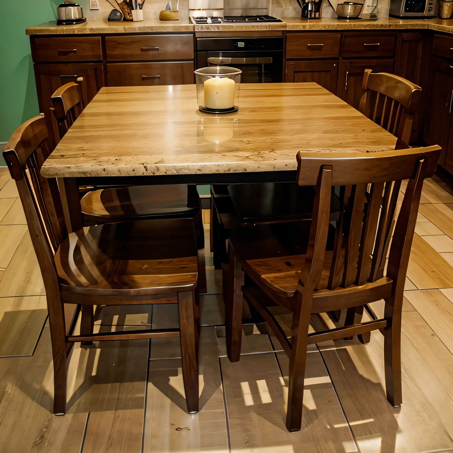 kitchen table set  chair backrests and armrests