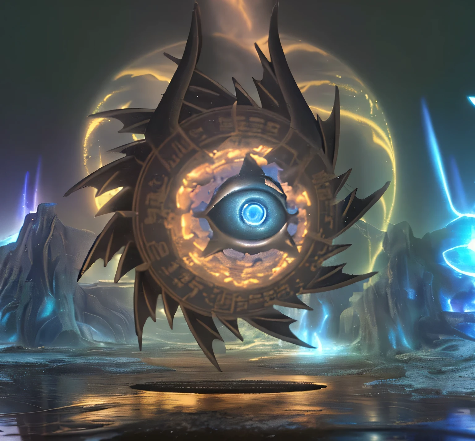 Fantasy world with magic portal, Everything is magical, The atmosphere has a magical atmosphere, realistic, advanced details, highest quality, 4K