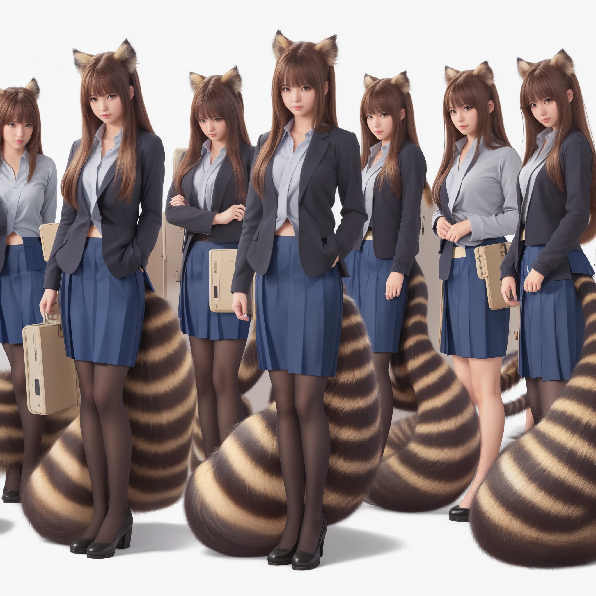 women with a tanuki tail, (software) safe for work, fur with tail, software version, coworkers, realistic style, , realistic style , beautiful girl, photograph, 最high quality, (Her skirt is flipped up and her tail is visible.:1.8) ,Reality, small breasts, slender, white panties,tail from above panties, Tail from inside the skirt, bushy tail, realistic tail, flat chest, (software) safe for work, nffsw, retina, muste piece, Accurate, anatomically correct, super detail, advanced details, high quality, 最high quality, High resolution, 1080p, 4k, 8K, The tail is sticking out from inside the skirt, long tail,