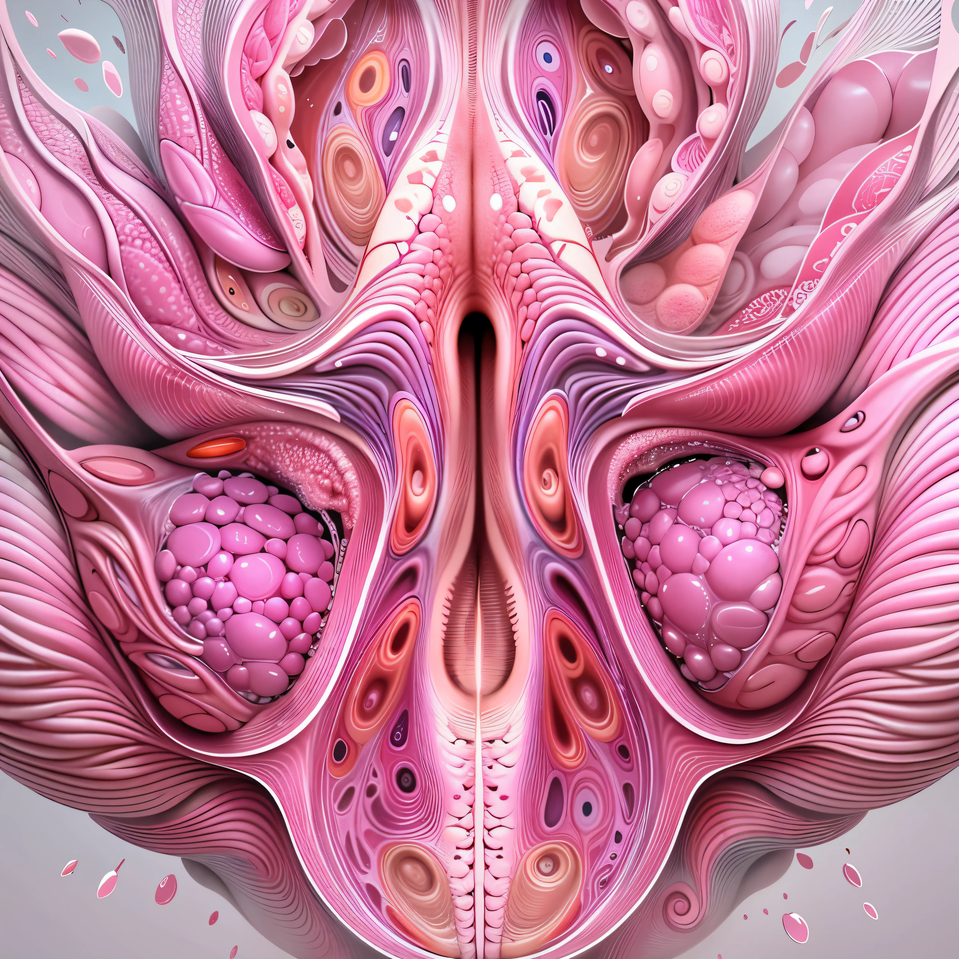 Create a perfect drawing of a vagina with all physiological details, High definition, 8k, Paleta de cores
