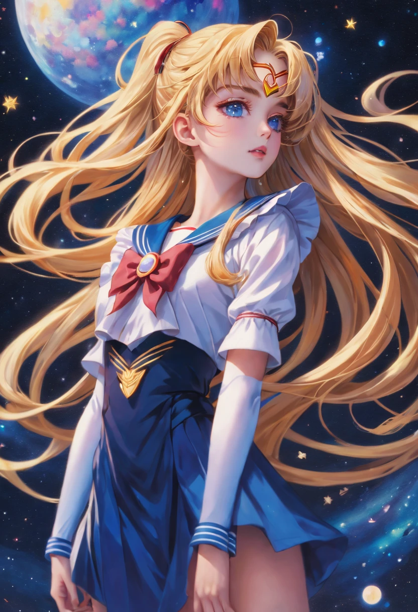 (best quality,4k,highres,masterpiece:1.2),ultra-detailed,realistic:1.37,anime,anime girl with long hair in a starry sky,anime girl with universe hair,just bartel,sailor moon,beautiful,hair inspired by Naoko Takeuchi,anime art nouveau style cosmic display,by artists:sailor moon, Makoto Shinkai, Cyril Rolando,her hair is the Milky Way,sailor moon aesthetics,by Harumi Hiroaka