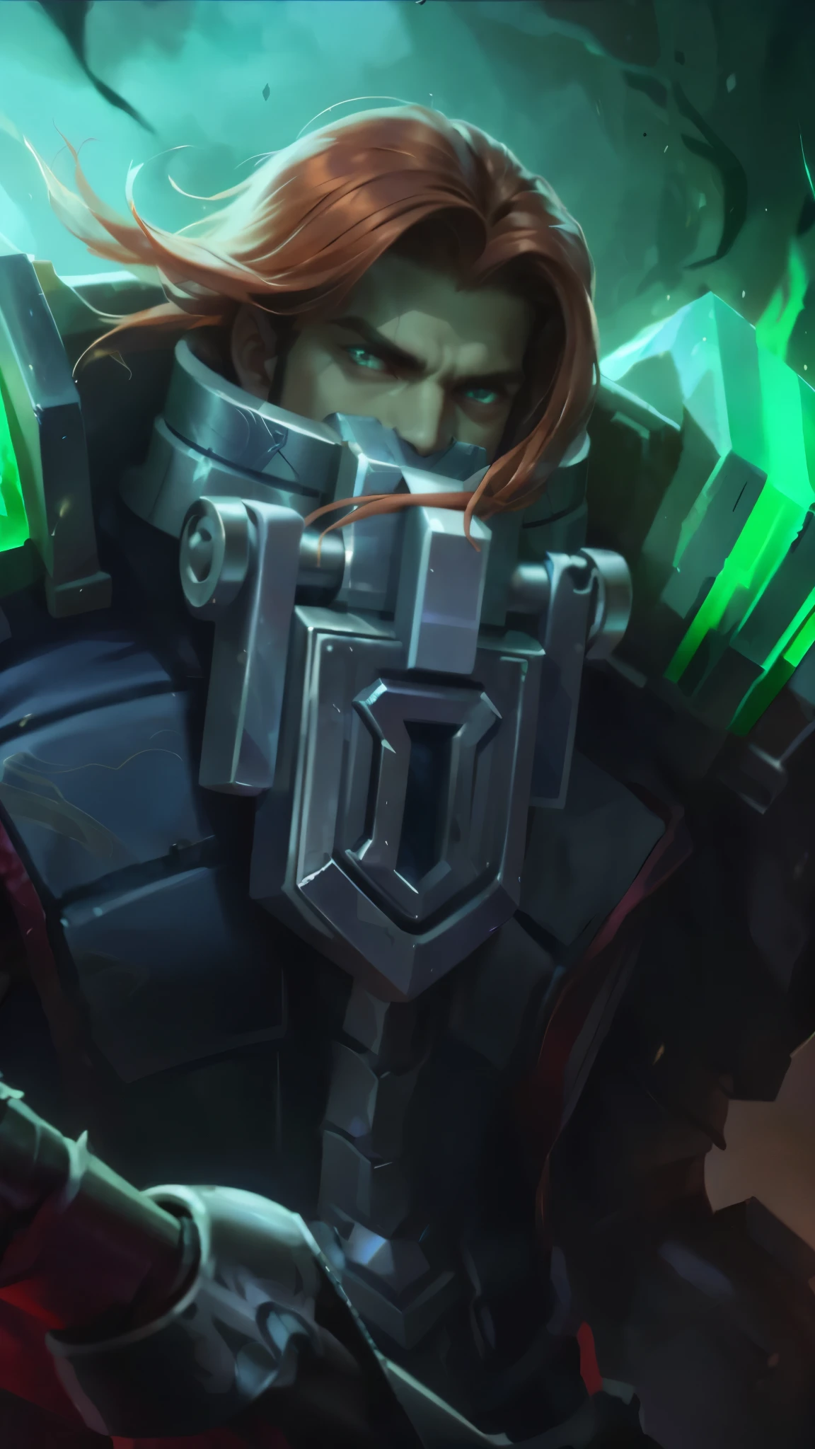 (Intricate Details, Masterpiece, Best Quality, High Resolution, 8k), (1man), (male:1.2), mature, dandy face, finely detailed eyes and face, toned body, masculine appeal, commanding presence, hot stud, bulging biceps and triceps, well-developed quadriceps and hamstrings, light skin, burgundy straight layered bangs hair, aquamarine eyes,  ornate details,  portrait, solo, half shot, looking down, detailed background, detailed face, (cogpunkai, cogpunk theme:1.1),  tech-mage,   [magic|technology], melding of spellcraft and advanced technology,  intricate [spellcasting clothes|mechanical gear], gear shaped glyphs,  ancient crystals,  [gears|ancient spell],  floating particles,  [innovative|enchanting] aura, high tech vehicle in background,   , finely detailed background, Depth of Field, VFX, young man and handsome