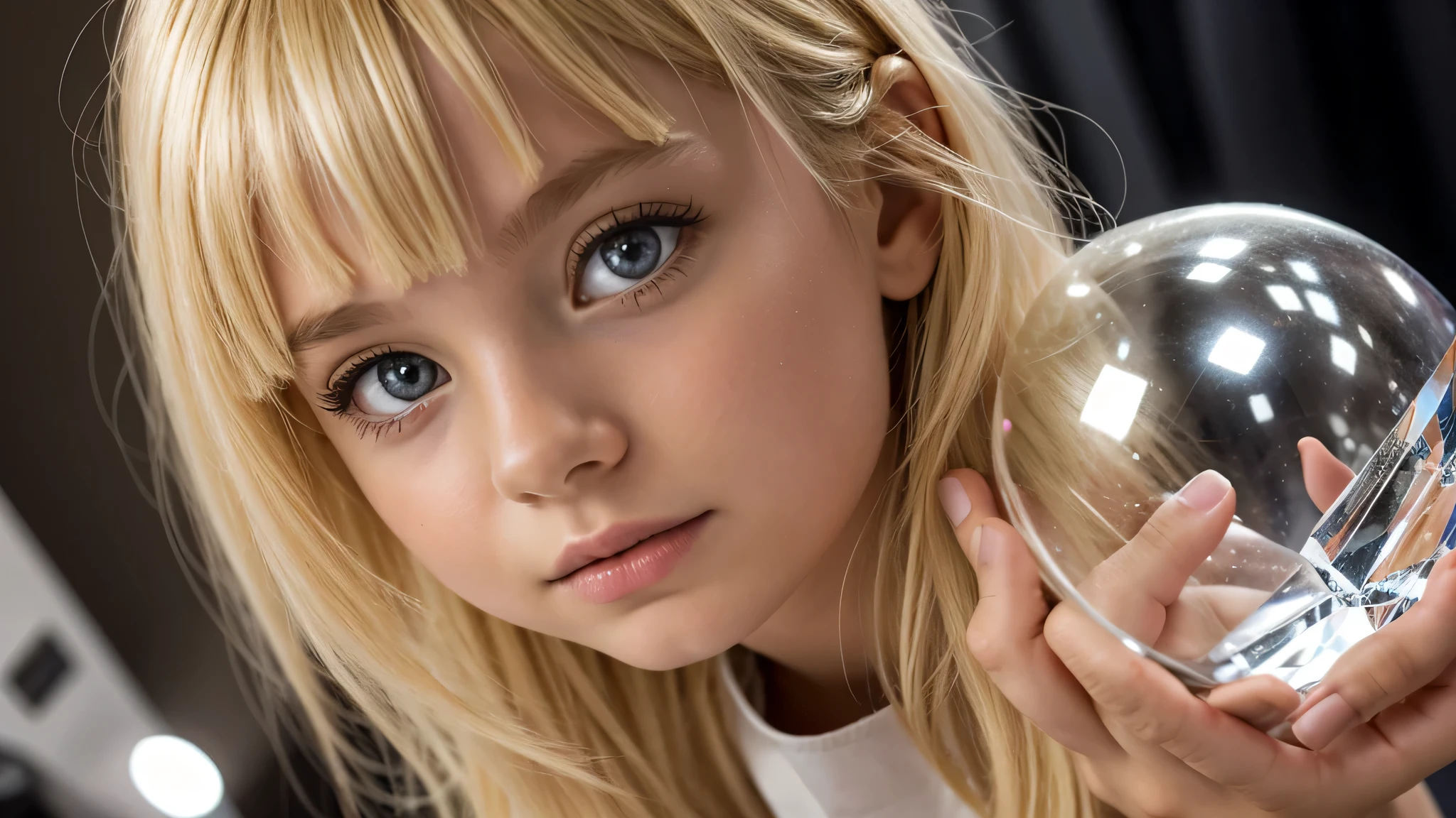 KIDS BLONDE , clairvoyant BALL crystal