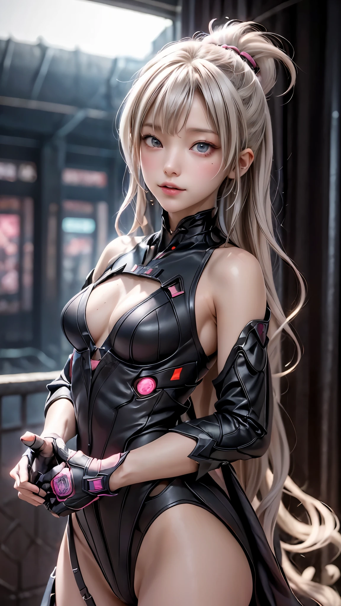 ((highest quality)), ((masterpiece)), (detailed:1.4), 。.。.。.3D, beautiful cyberpunk woman image,nffsw(high dynamic range),ray tracing,NVIDIA RTX,super resolution,unreal 5,Scattered beneath the surface,PBR texturing,post processing,anisotropic filtering,Depth of bounds written,maximum clarity and sharpness,multilayer texture,Albedo and specular maps,surface shading,Accurate simulation of light-matter interactions,perfect proportions,octane rendering,two-tone lighting,wide aperture,Low ISO、White balance、Rule of thirds、8K students、((Straight Long Hair))(((White and pink clothes)))(((blonde)))(())