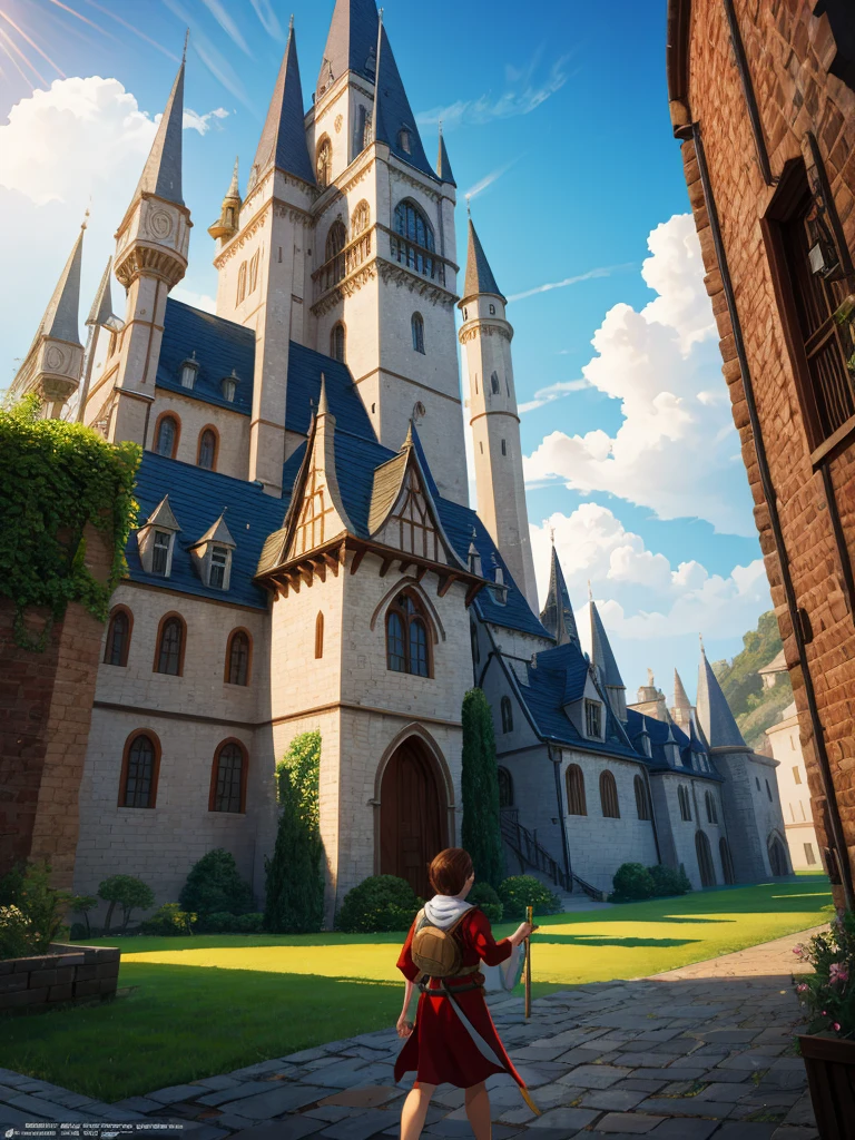 (((masterpiece、Highest image quality、highest quality、highly detailed unity 8kwallpaper)))、((fantasy、middle ages))、(A remote port town)、Old sailing ship