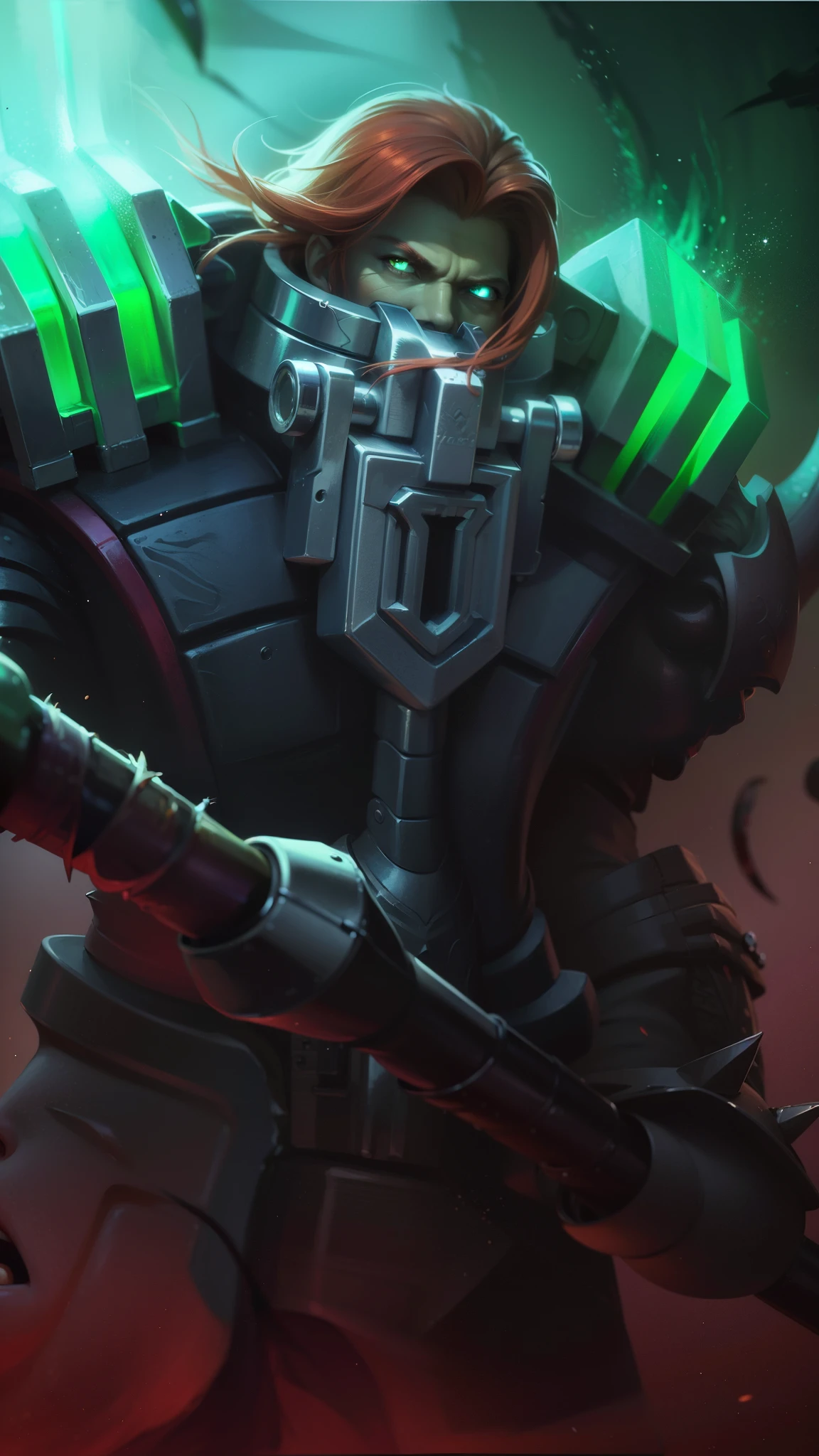 masculine male, masterpiece, ((perfect eyes)) best quality, (semirealism:1.9), beautiful lighting, (extremely detailed CG unity 4k fhd wallpaper), High Detail, Sharp focus, dramatic outdoors, 40 years old, red short hair, green eyes.