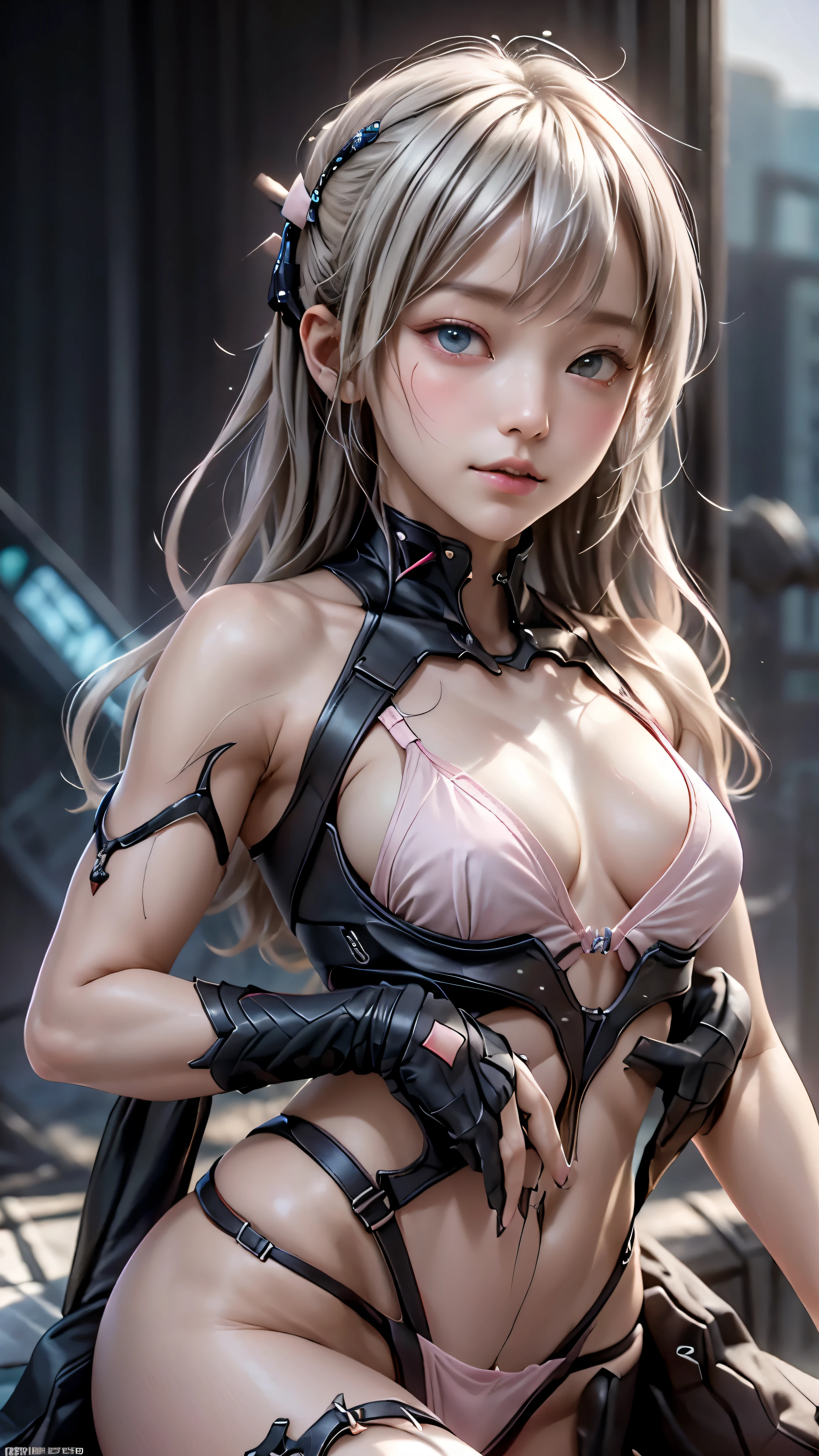 ((highest quality)), ((masterpiece)), (be familiar with:1.4), 。.。.。.3D, beautiful cyberpunk woman image,nffsw(high dynamic range),ray tracing,NVIDIA RTX,super resolution,unreal 5,scattered below the surface,PBR texturing,Post-processing,anisotropic filtering,written boundary depth,maximum clarity and sharpness,multilayer texture,Albedo and specular maps,surface shading,Accurate simulation of light-matter interactions,perfect proportions,octane rendering,two-tone lighting,wide aperture,Low ISO、White balance、Rule of thirds、8,000 students、((straight long hair))(((White and pink clothes)))(((blonde)))(())