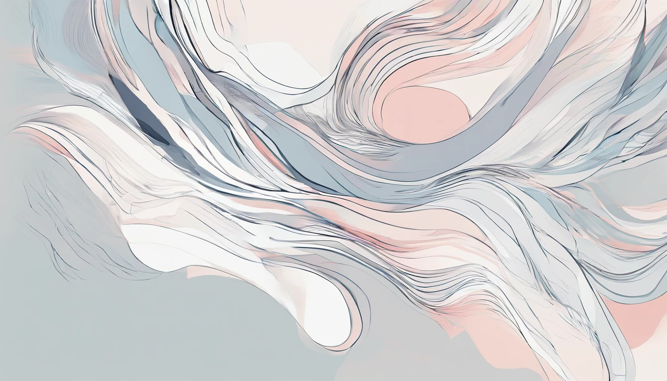 vector, illustration, masterpiece, high quality, high resolution, lonely, negative space, minimalist, void, subdued tones, muted hues, soft, flowing lines, white, light gray