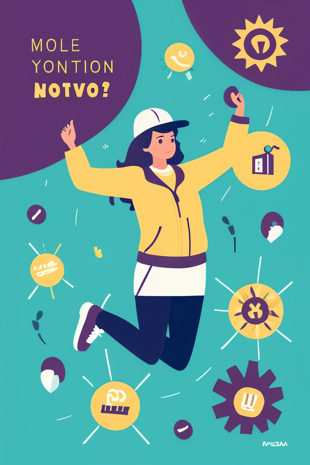 Motivation up An illustration motivating