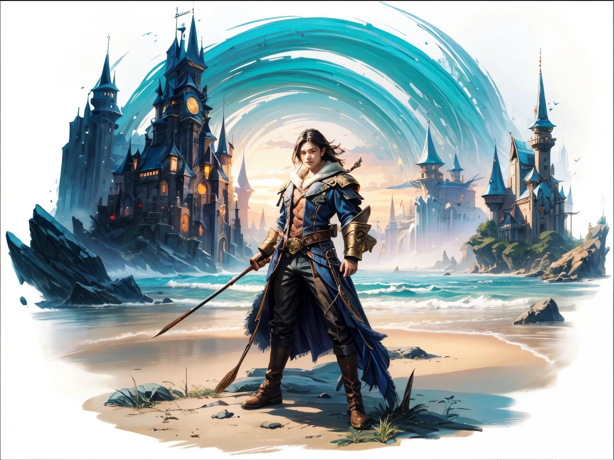 （best quality，8k，high resolution，masterpiece，Super detailed，1.4x more realism), wonderland旅行圣地地，梦幻wonderland，Charming holiday paradise，wonderland，fantasy land，tourist resort，heavenly island，stunning sunset、（fantasy art、The art of math） , concept art, Trending on artstation, The art of Greg Rutkowski, The art of artgerm,art by rossdraws,The art of Krenz Cushart，[(background:1.4)::5]