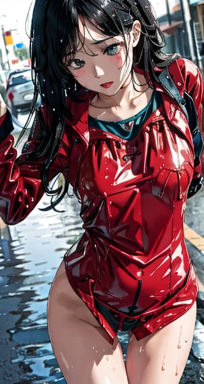 Grope , wet clitoris , without undergarment, guys start fucking her