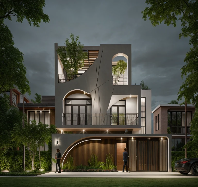 gdmext luxury modern house,lighting.