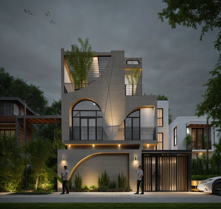 gdmext luxury modern house,lighting.