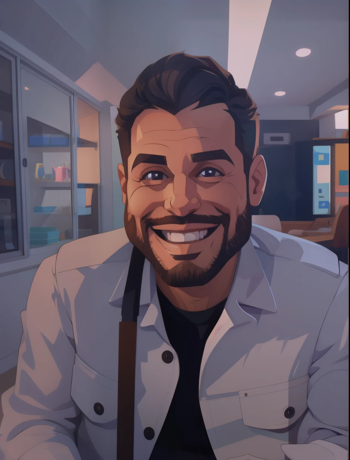  Vector illustration,  homem sorrindo.