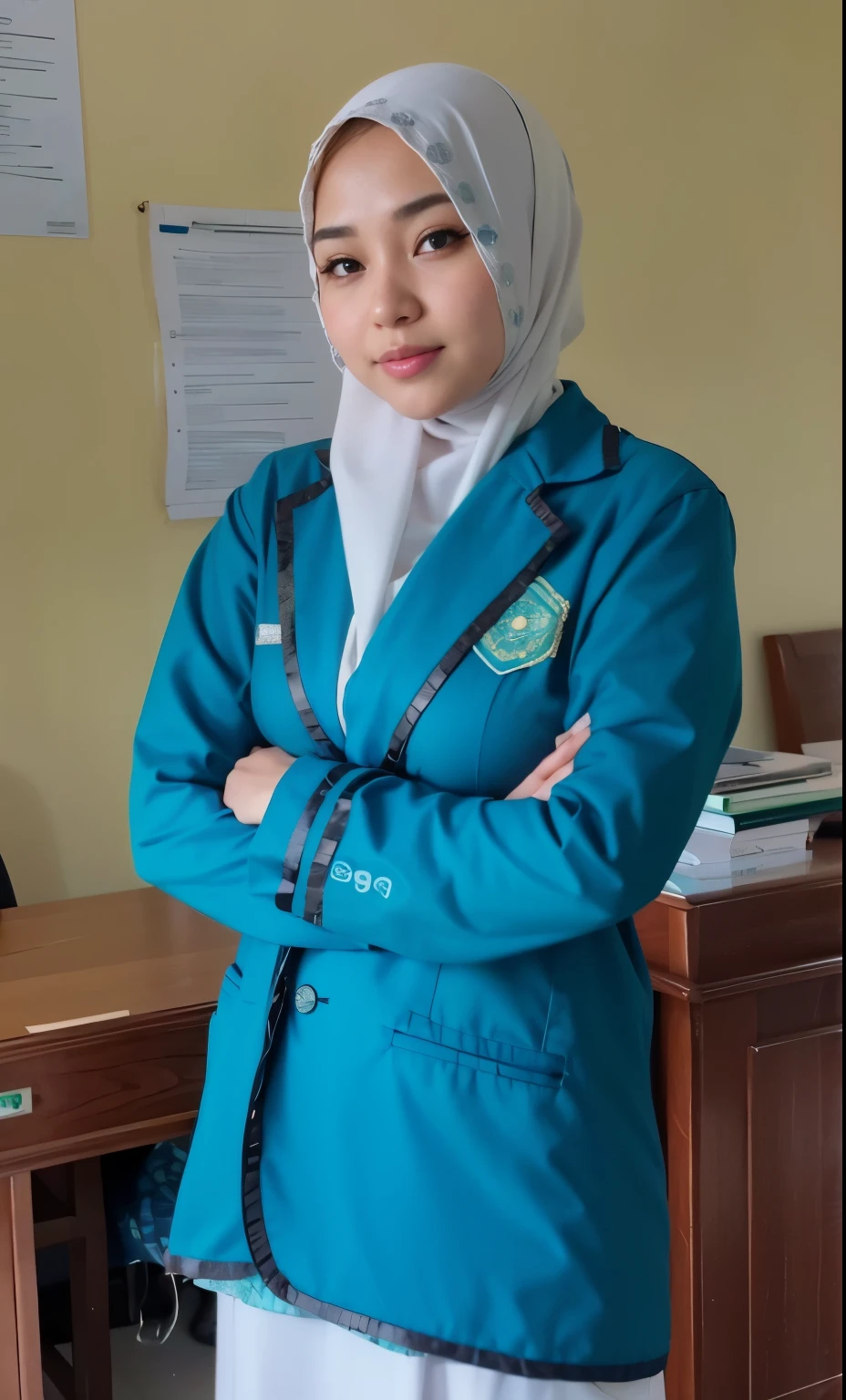 1 malay girl , modern plain hijab, shy, medium portrait shot , watery eyes ,lip watery, lip glossy, open mounth, big breast, 1 Malay girl, modern plain hijab, shy, medium portrait, watery eyes, RAW, Best quality, high resolution, masterpiece: 1.3), beautiful Malay woman in hijap:0.8),perfect nose,perfect lips, perfect eyes, detail :1.2), beautifull face, soft smile,Beautiful woman wearing a hijap, a woman in a brown dress and a brown scarf, hijab, moles under the eyes, Beutifull girl, lovely smile, lovely woman, with lovely look, with a beautifull smile, cute beautiful,((close up))
