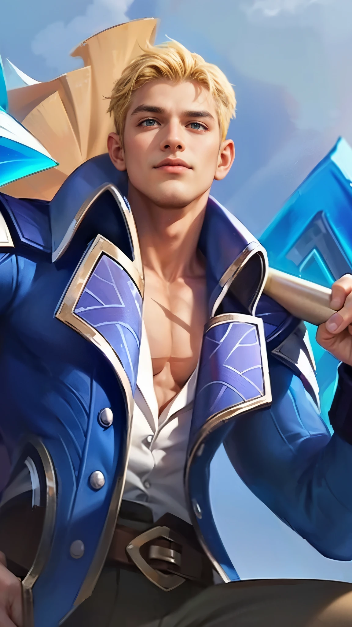Best quality, masterpiece, detailed skin texture, detailed clothes texture, detailed face, super detail, 8k, intricate detail, 1 boy, The color doesn't change, Muscle guy, 1 guy