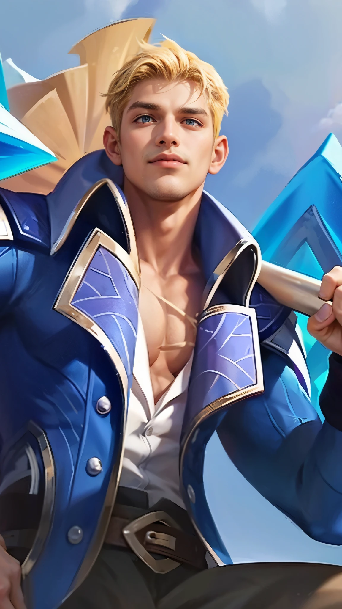 Best quality, masterpiece, detailed skin texture, detailed clothes texture, detailed face, super detail, 8k, intricate detail, 1 boy, The color doesn't change, Muscle guy, 1 guy