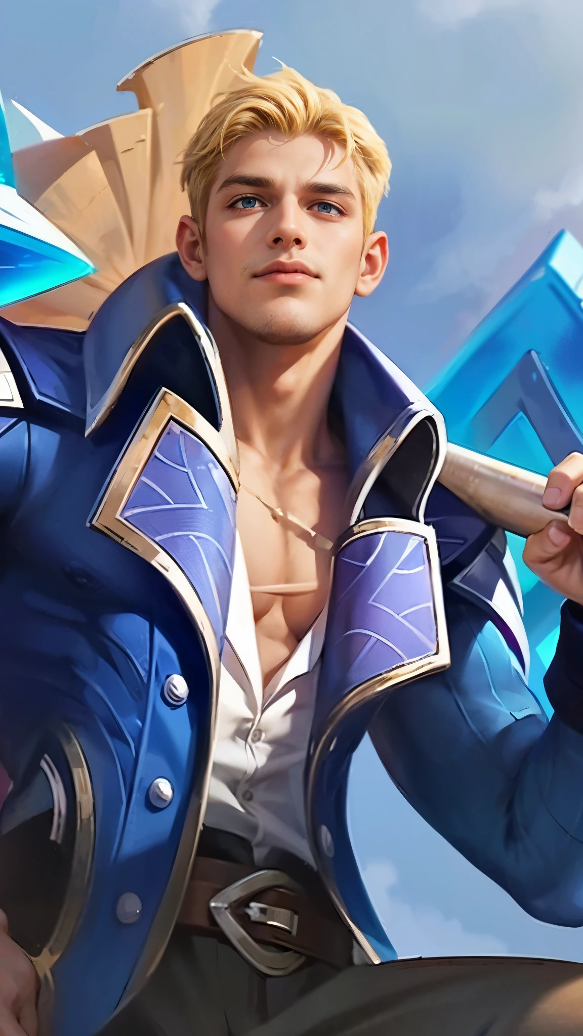 Best quality, masterpiece, detailed skin texture, detailed clothes texture, detailed face, super detail, 8k, intricate detail, 1 boy, The color doesn't change, Muscle guy, 1 guy