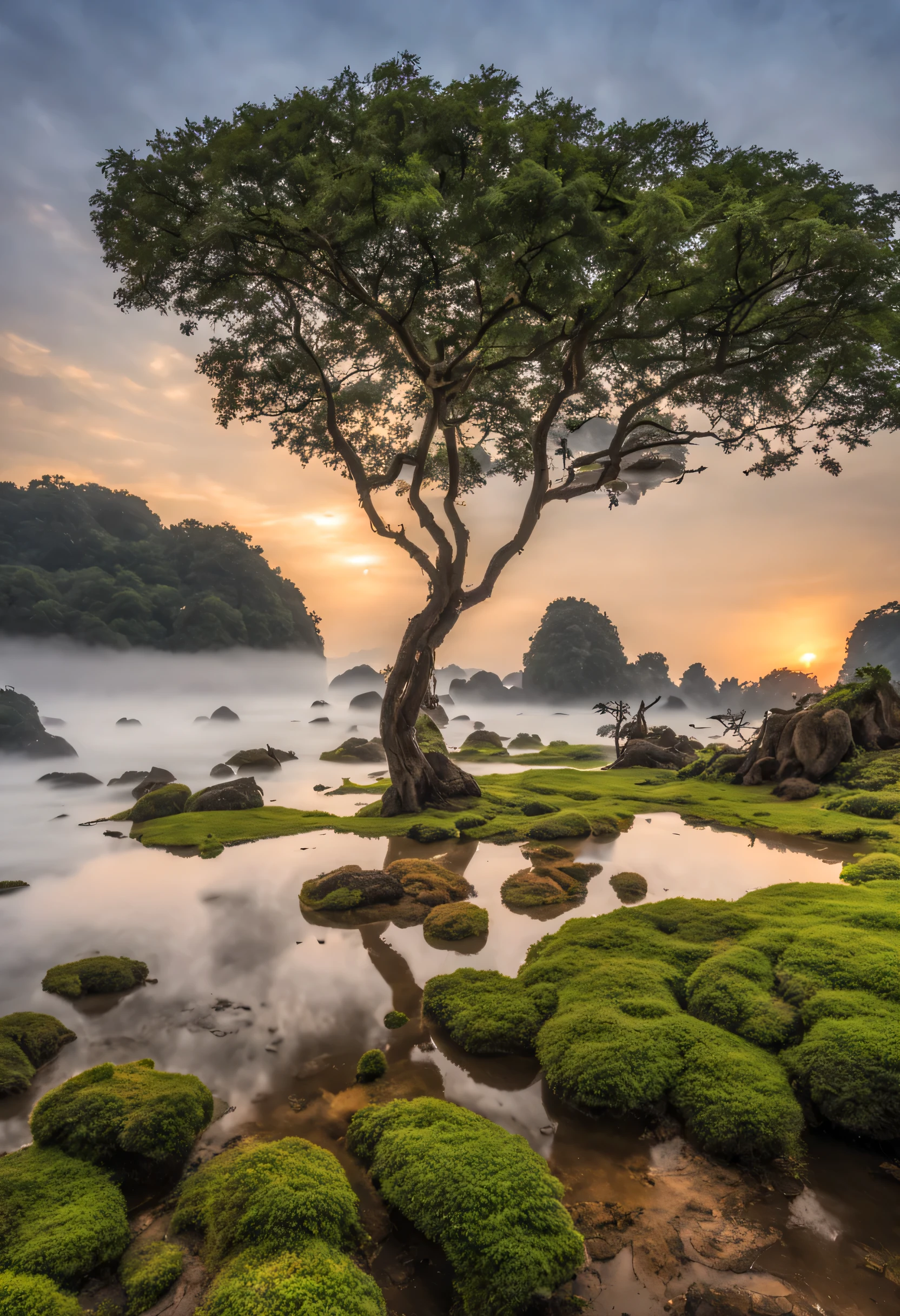 Mistura de paisagens da malasia e tailandia 