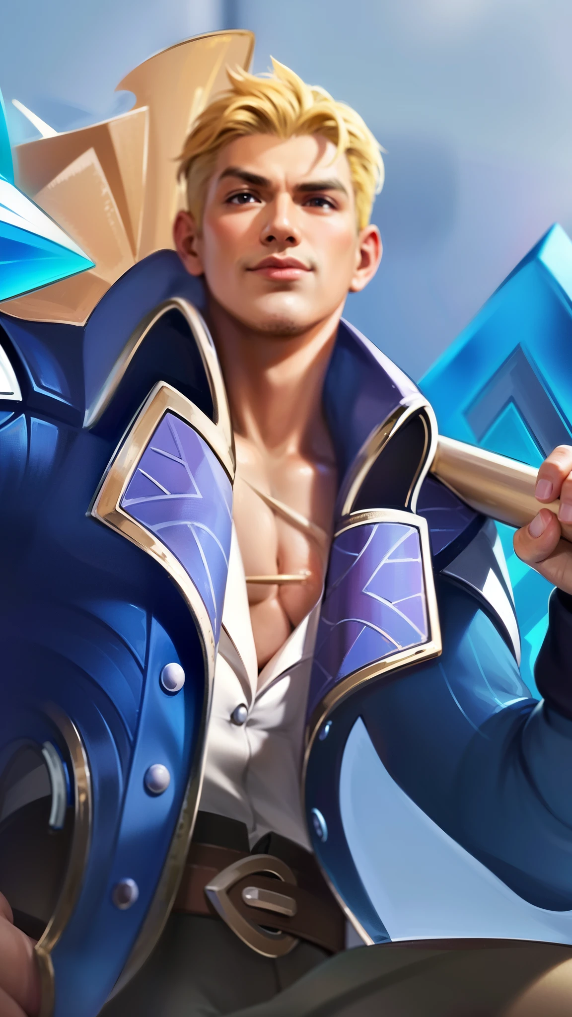 Best quality, masterpiece, detailed skin texture, detailed clothes texture, detailed face, super detail, 8k, intricate detail, 1 boy, The color doesn't change, Muscle guy, 1 guy.