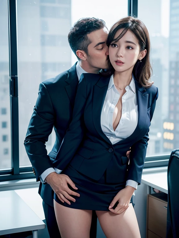 Detailed , open shirt show, luxury office manager,Sex between a 55-year-old virgin man and a beautiful very slut girl,Fairytale Girl、whole body、good style、、、、formal jacket、、long black hair,((Realistic lighting, Best quality, 8K, Masterpiece: 1.3)), Clear focus: 1.2, 1very seize a manslut girl, Perfect body beauty: 1.4, Slim abs: 1.1, ((dark brown hair,bust 86, waist 53,hip 88: 1.3)(super slender body),(she is very slender body)(all nude)(beautiful fair skin) (She is a soapland regent top ranker)(all nude: 1.4),(Sex that blames a man)the woman drives him to climax.rub your chest, man releases sperm into woman's vagina,sexy shot looking at camera、Realistic chest with high proportions、Realistic medium breasts、thin abs、highly detailed skin,She rides on top of the guy and grinds her hips hard,Like feeling ecstasy,She got naked ((While licking a man's ear)),(1 male、1 female,having how in pussy sex)),upright straddling,supright straddling),how ,woman on top,bed, garter belt,, Shangri-La Hotel, Double bed, crawl on all fours, whole body,she, inserted it into my wet pussy.A man was forced to how inside a girl's She exposed h, in Creampie cowgirl positionobra maestra, alto detalle, an aviation flight attendant, tiene el rostro de AMBER HEARD, (uhd, fondo de pantalla 8k, high resolution), cinematic lighting, physically based rendering, premiado, piel extremadamente detallada, cara extra detallada, Ojos de alto detalle, cuerpo completo con las piernas cruzadas, She wears a light blue dress uniform with a gray belt and a blue scarf., atras de ella esta un avion Embraer 190, Carl Zeiss 85 mm F/1.4,On'na ga otoko no ue de jibun no chitsu ni otoko no seiki o hidarite de mochi, jibun no chitsu ni sōnyū shi, kijō-i de sekkusu suru A woman stands on top of a man, holds the man's genitals in her vagina with her left hand, inserts them into her vagina, and has sex in cowgirl position.