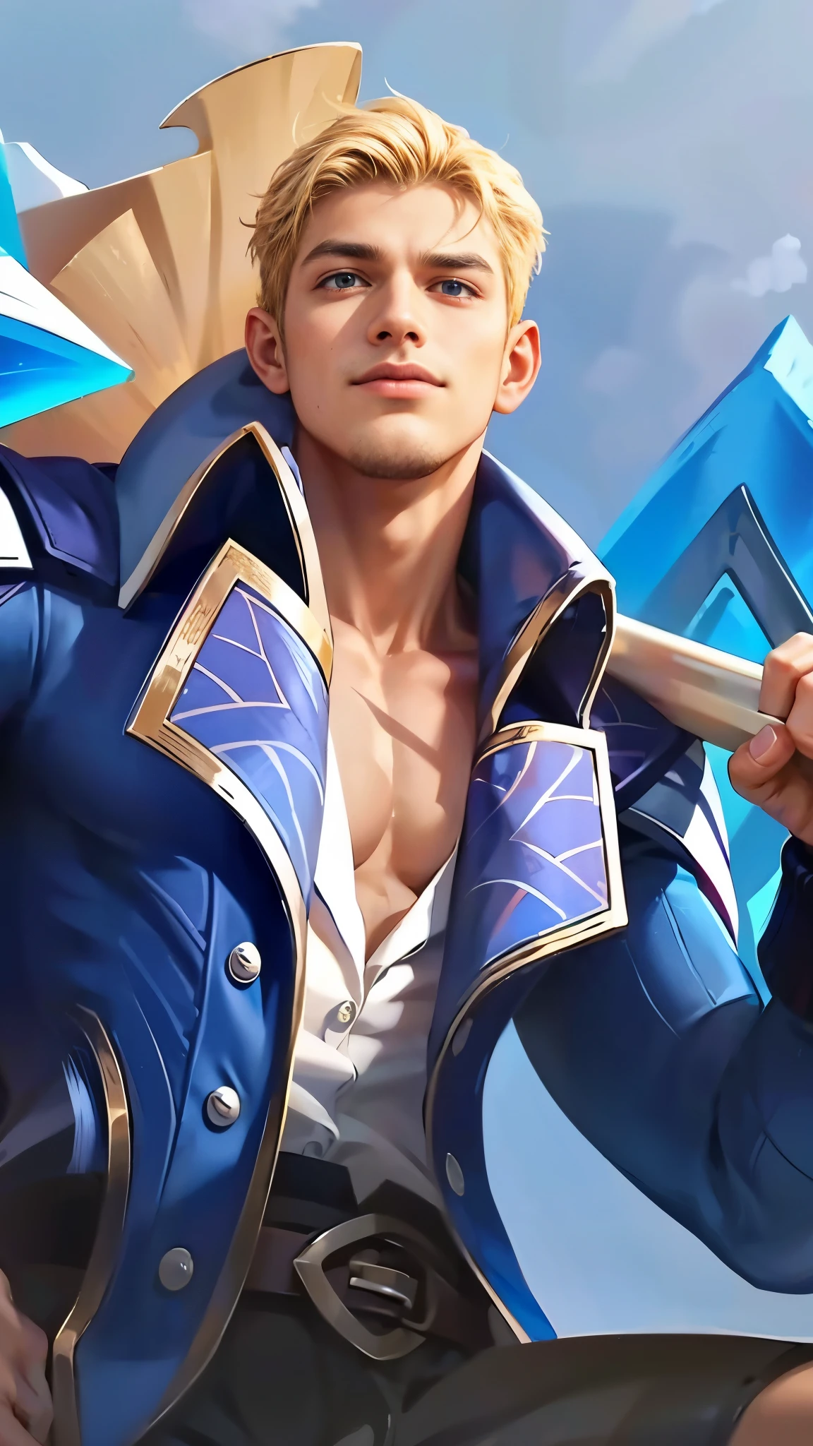 Best quality, masterpiece, detailed skin texture, detailed clothes texture, detailed face, super detail, 8k, intricate detail, 1 boy, The color doesn't change, Muscle guy, 1 guy