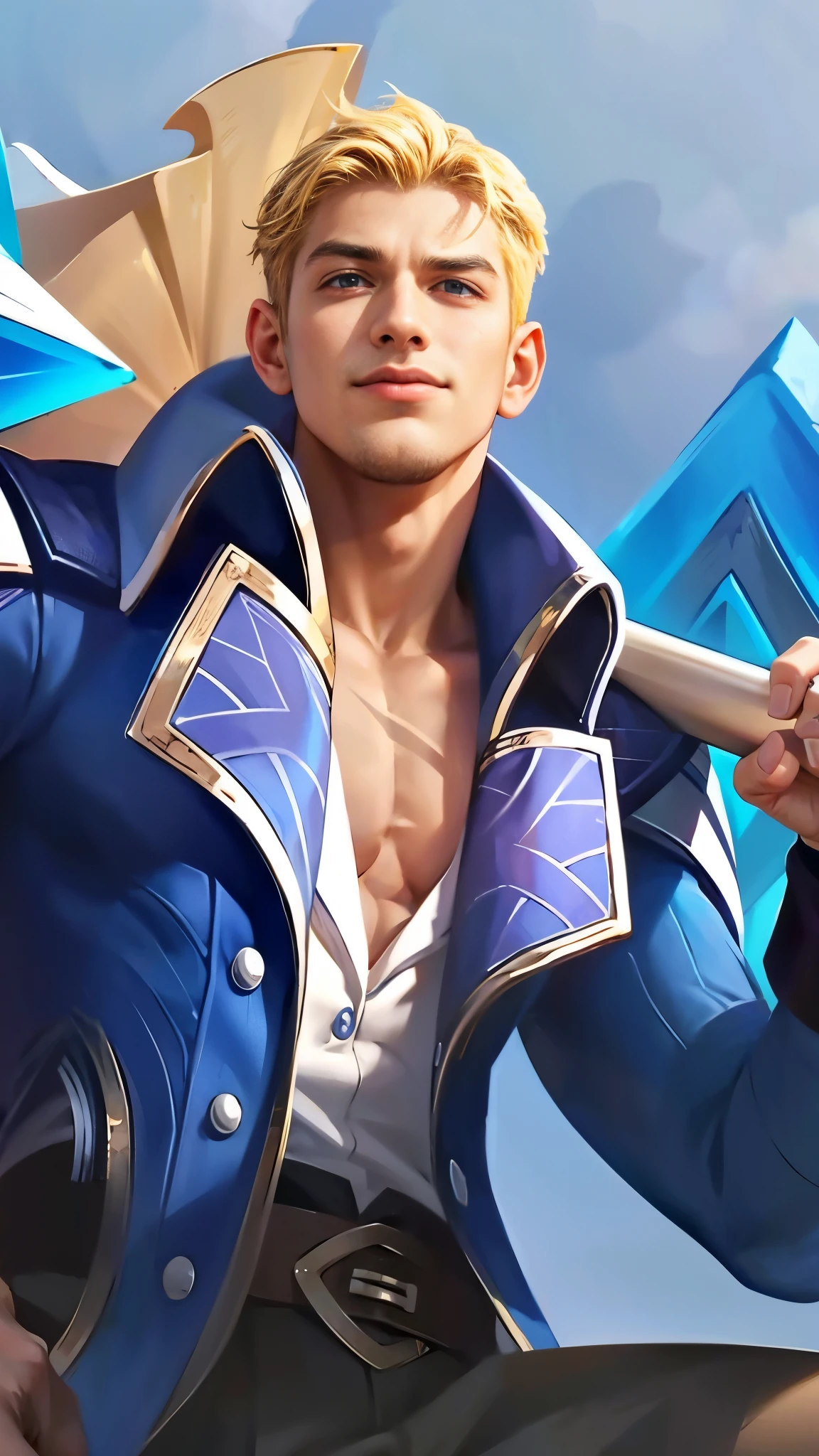 Best quality, masterpiece, detailed skin texture, detailed clothes texture, detailed face, super detail, 8k, intricate detail, 1 boy, The color doesn't change, Muscle guy, 1 guy