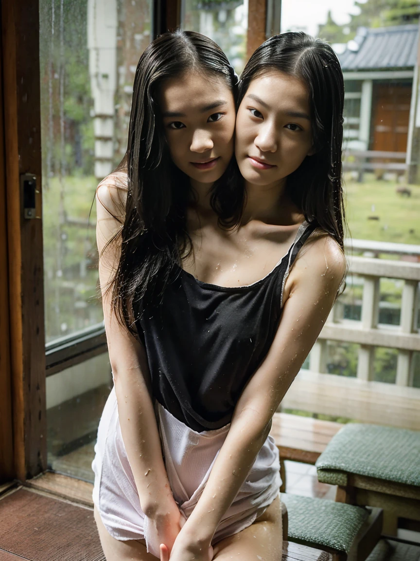 (photorealistic:1.4), RAW photo, naked girl, country woman, Thai girl with a beautiful face like a Thai girl, , she naked, see vagina Details, 1girl and the old man 60 years old, (An old man hugs a young woman from behind.), Feels good, Sweating, Camel Details, Details, Very good pubic hair.., full body, Lift one leg on the chair, Sweating, soaking wet, The whole body drips, climaxing, full body, homespun, remote village, dirt road, Northeastern region in Thailand, local motorbike fixing garage, old bike model '1950, outdoor, big cock, dong, prick, peter, fucking, feel Horny, erotically, Semen comes out of the -hole.