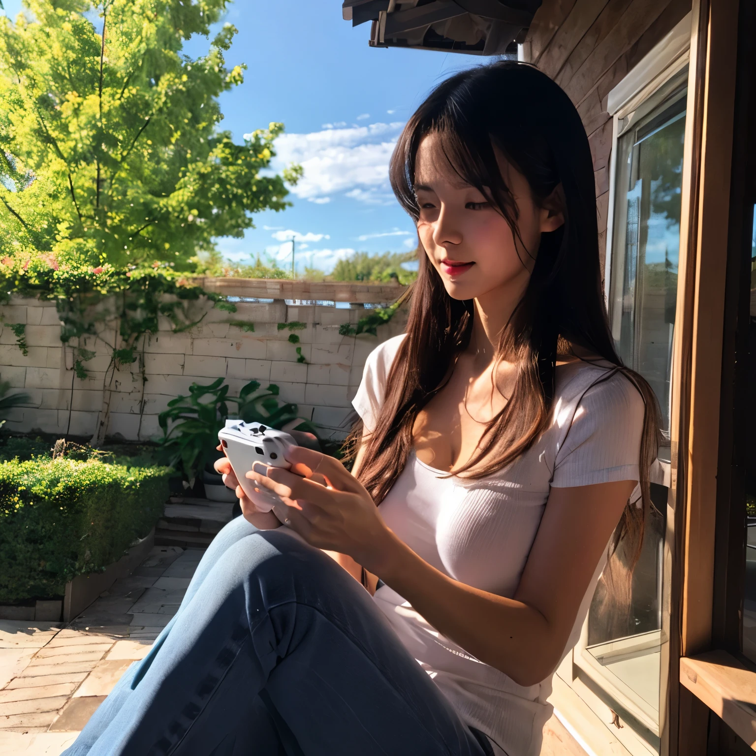 girl playing games