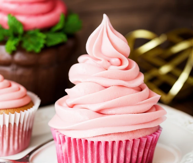 Pink Velvet Cupcake and Strawberry Jam Cupcake 