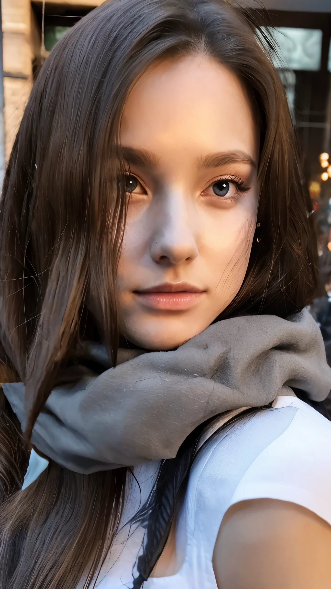 Une fille jolie avec un masque