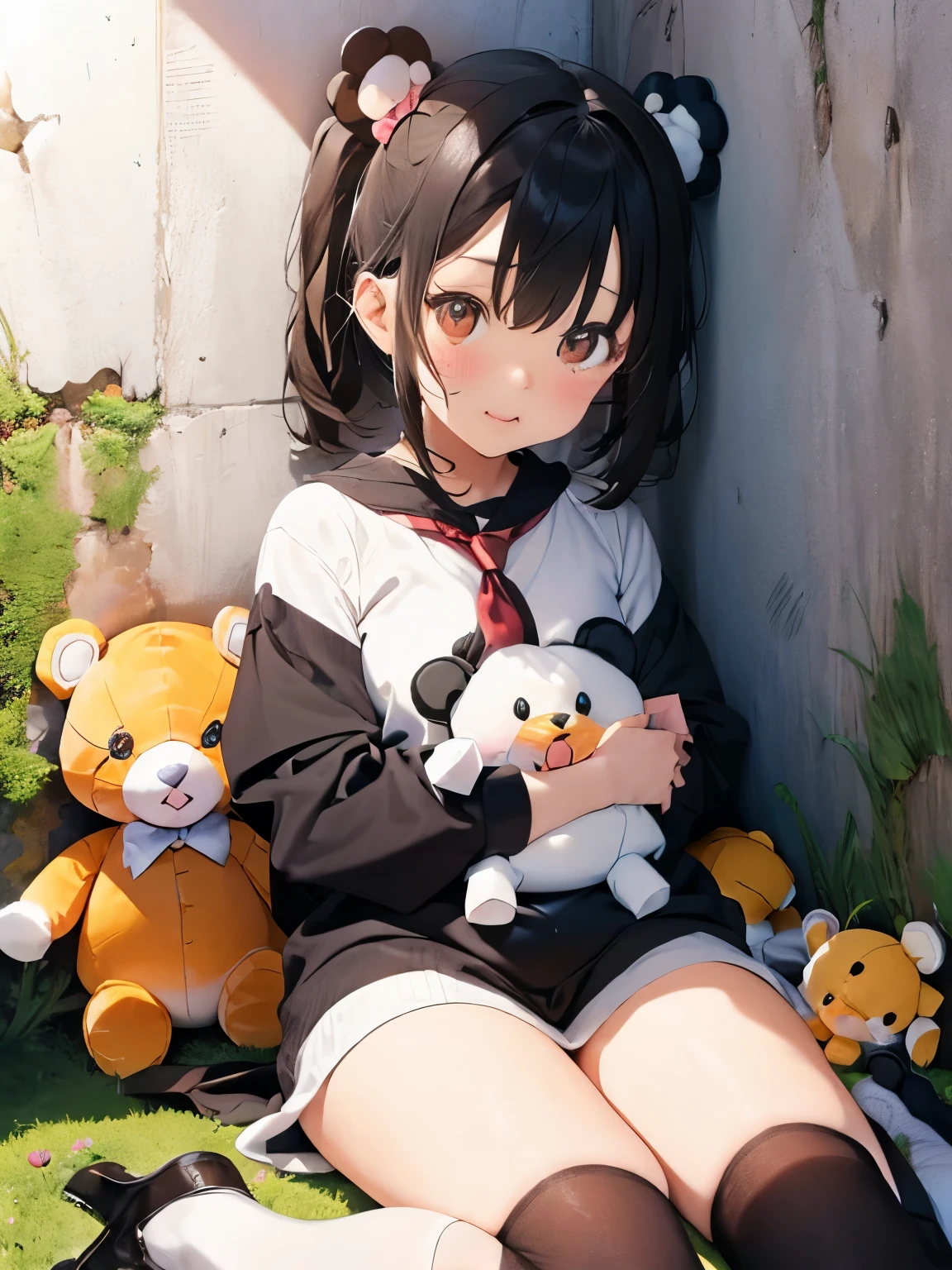 ((Cute stuffed animals spread all over the wall:1.4)),((NSFW)),