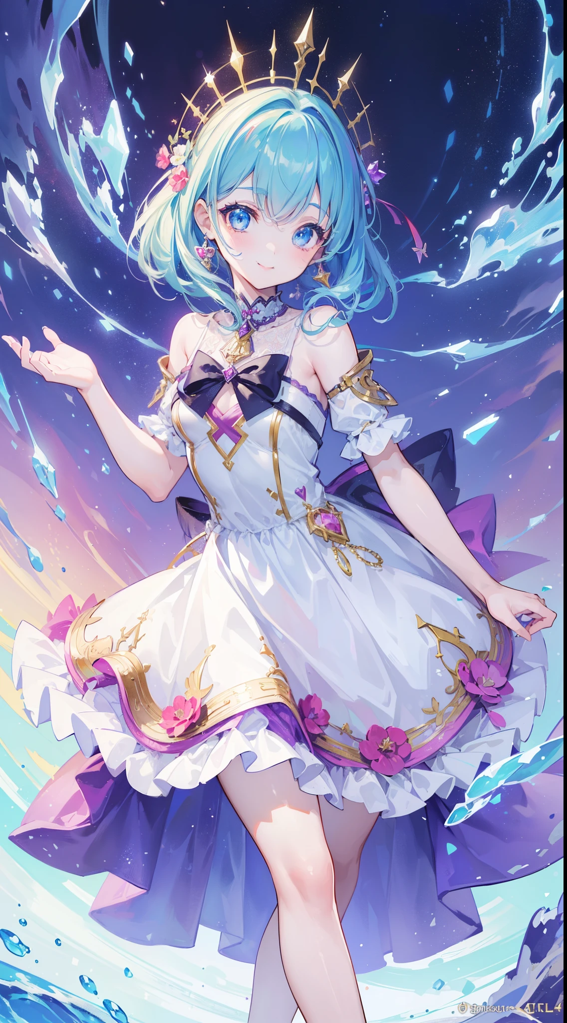 (((32k))), (16k), (8k), (4k), (((32k fantasy background))), (((Pretty girl))), (((cute girl))), (beautiful quality eyes), (cute smile), (((dress))), (((fantasy))),