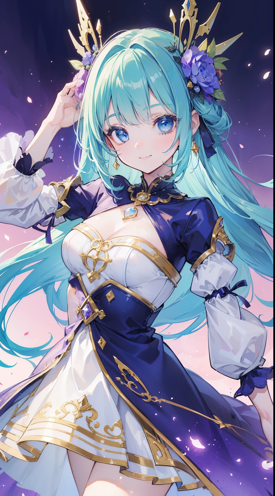 (((32k))), (16k), (8k), (4k), (((32k fantasy background))), (((Pretty girl))), (((cute girl))), (beautiful quality eyes), ((cute smile)), (((dress))), (((fantasy))),