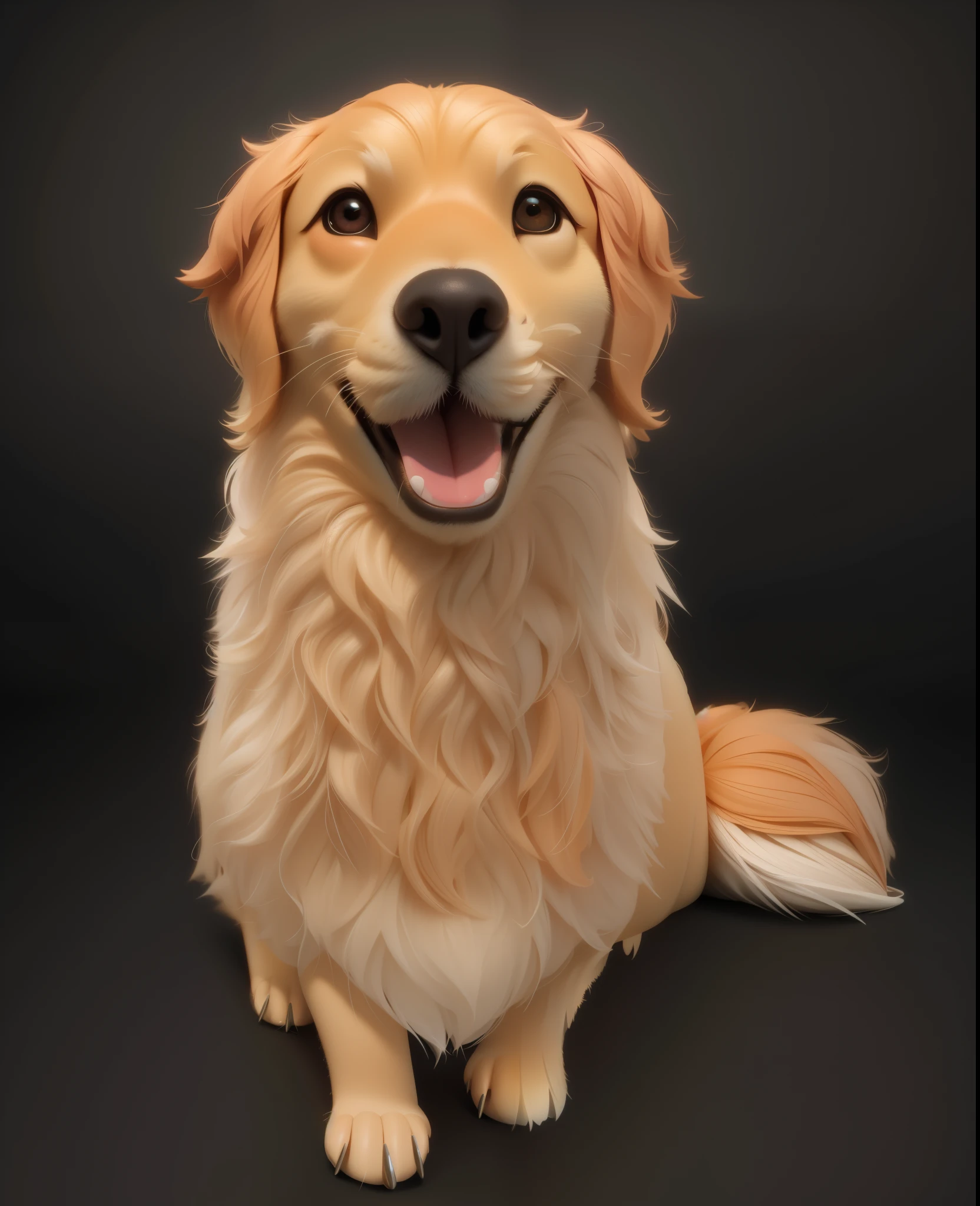 (tmasterpiece), (Need), (super-fine), (full bodyesbian:1.2), ultra cute,  It's a big eye-catcher, smile, Delicate and delicate, Fairytales, Incredibly high detail, pixar-style, bright color palette, natural soft light,  background in solid color, Octane rendering, Trends on Artstation, opulent, ultra-wide-angle, 8k, k hd, realistic lying