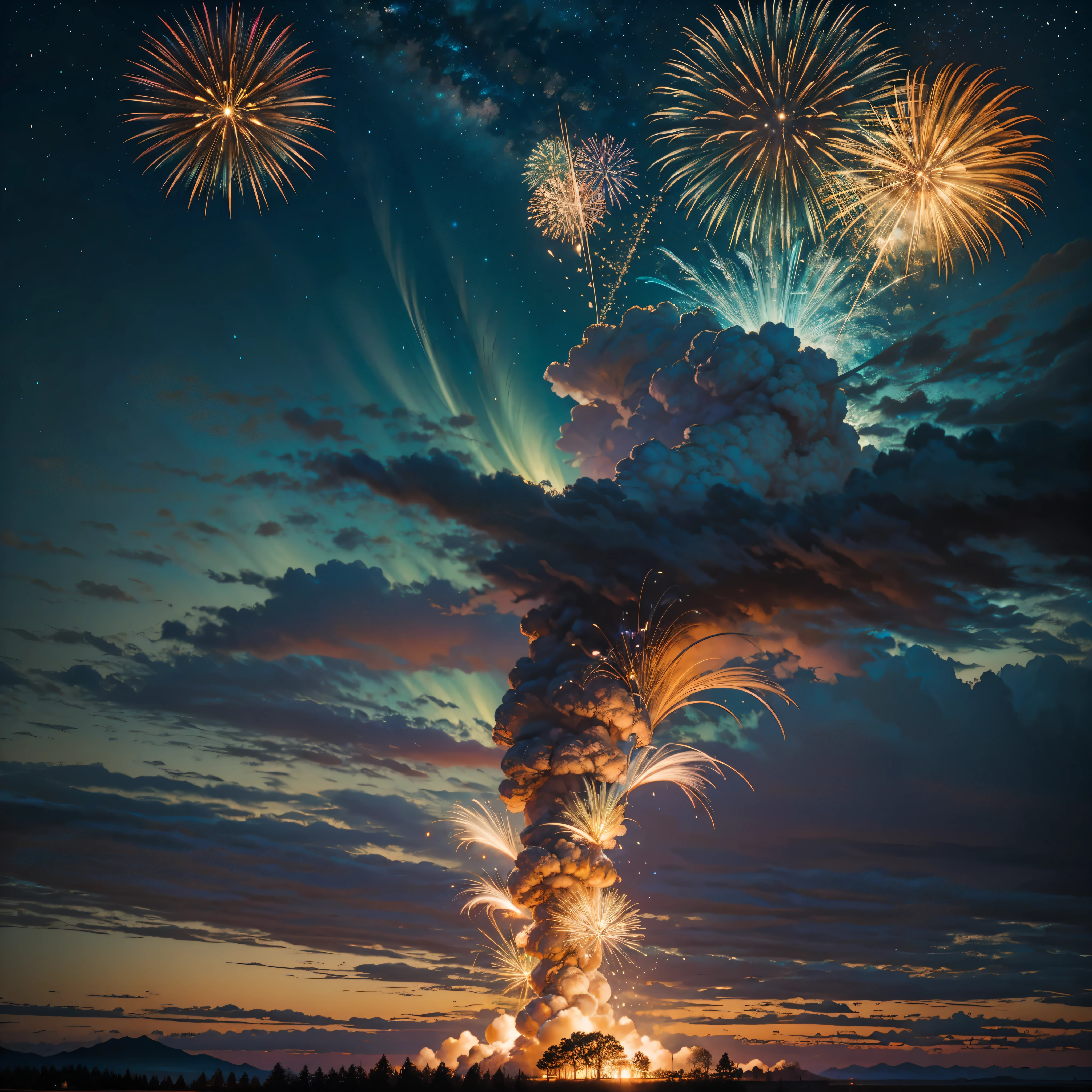 galaxie couleurgalaxy spacieux nébuleuse sombre _nuit_ciel (Splendid fireworks bloom in the dark nuit ciel background) coucher de lune lever de lune panoramique moonshine ultra chef-d'œuvre feux d'artifice coloré_feux d'artifice Envision paysage urbain ponts ornés de lumières patriotiques feux d'artifice fractal éclatant au-dessus de la tête créant une célébration dynamique interconnectée spectateur sundrop cinématique_clair de lune Feu follet ultra_ultra haute définition_photo-réaliste optimal ultra_OpenGL-Shaders Ultra de haute qualité_haute précision et précision reflex ultra_éclairage volumétrique perfection haute résolution Octane amélioré_rendues UHD XT3 DSLR HDR 3dcg shadow analogiques extatiques symmetrical onyx rubis summon milkweed floraison invoque viceroy magic incandescente creature CGSCOSITY butterfly Cristallines Monarch flash blow glow opale lava Tourmaline plasma "Chutes Niagara" monstre de foyer Fire Blast Flame luminescence diplômé rétro-éclairage varié multi etc.. --v 6 --s 1000 --c 20 --q 20 --chaos 100
