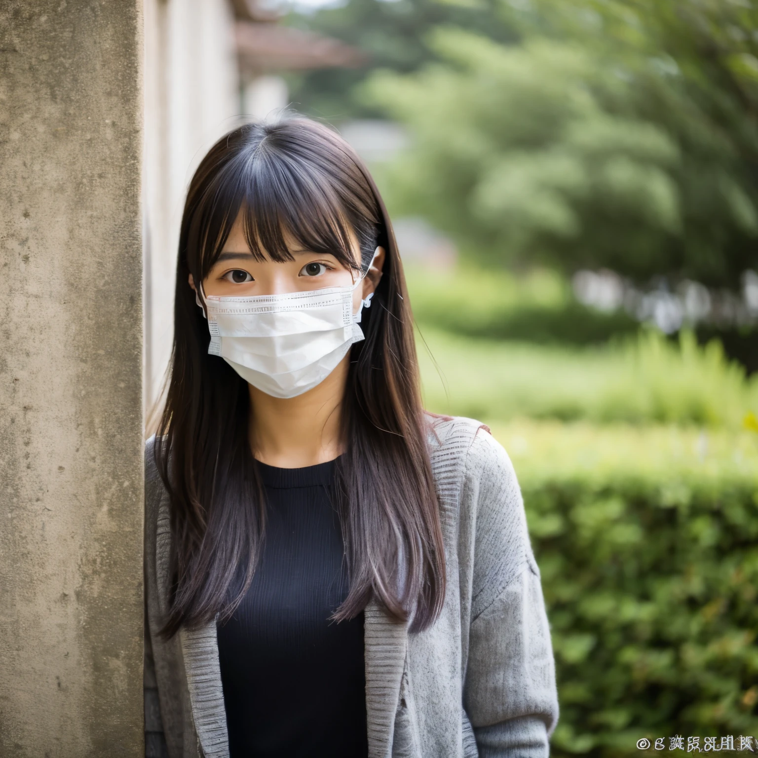 24 year old Japanese woman wearing a mask