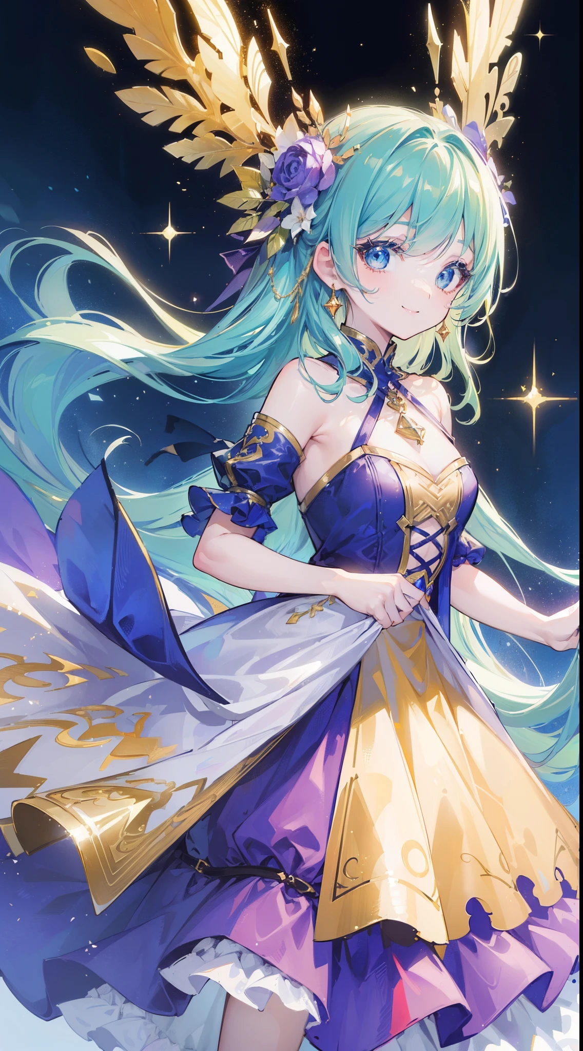 (((32k))), (16k), (8k), (4k), (((32k fantasy background))), (((Pretty girl))), (((cute girl))), (beautiful quality eyes), ((cute smile)), (((dress))), (((fantasy))),