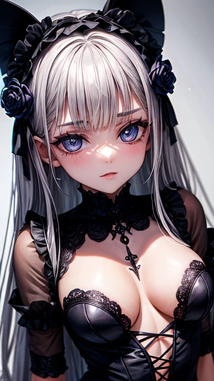 Mulher gotica se vestindo
