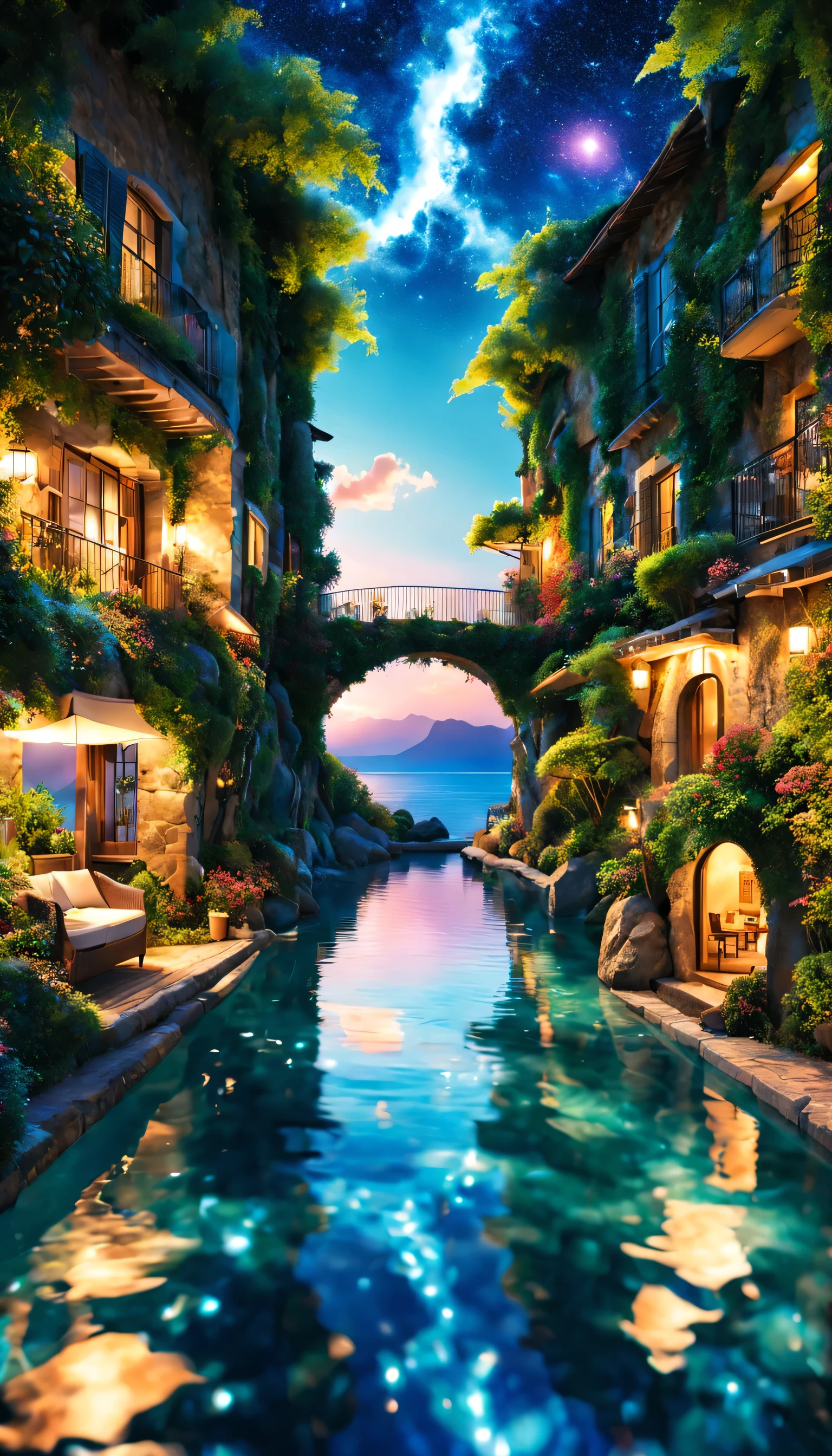 Highestのリゾート地の風景photograph,beautiful sea,高品質でwonderful家具:designer furniture,A beautiful sky spreads out,dream-like,summer,cloud,sky blue,Marine Blue,wonderful景色が広がります,Luxury Resorts,luxurious space,Velar,An environment surrounded by rich nature,Highestの時間をあなたに,Highest品質,photograph,structurally correct,perfect composition,広告用に撮影されたphotograph,beautiful light and shadow,Photographed by a professional photographer,Highestのリゾート地に選ばれた,rich colors,Cast colorful spells,be familiar with,fantastic,wonderful,South of France,light effect,Sparkling,reflection,night,night空,star,Highest